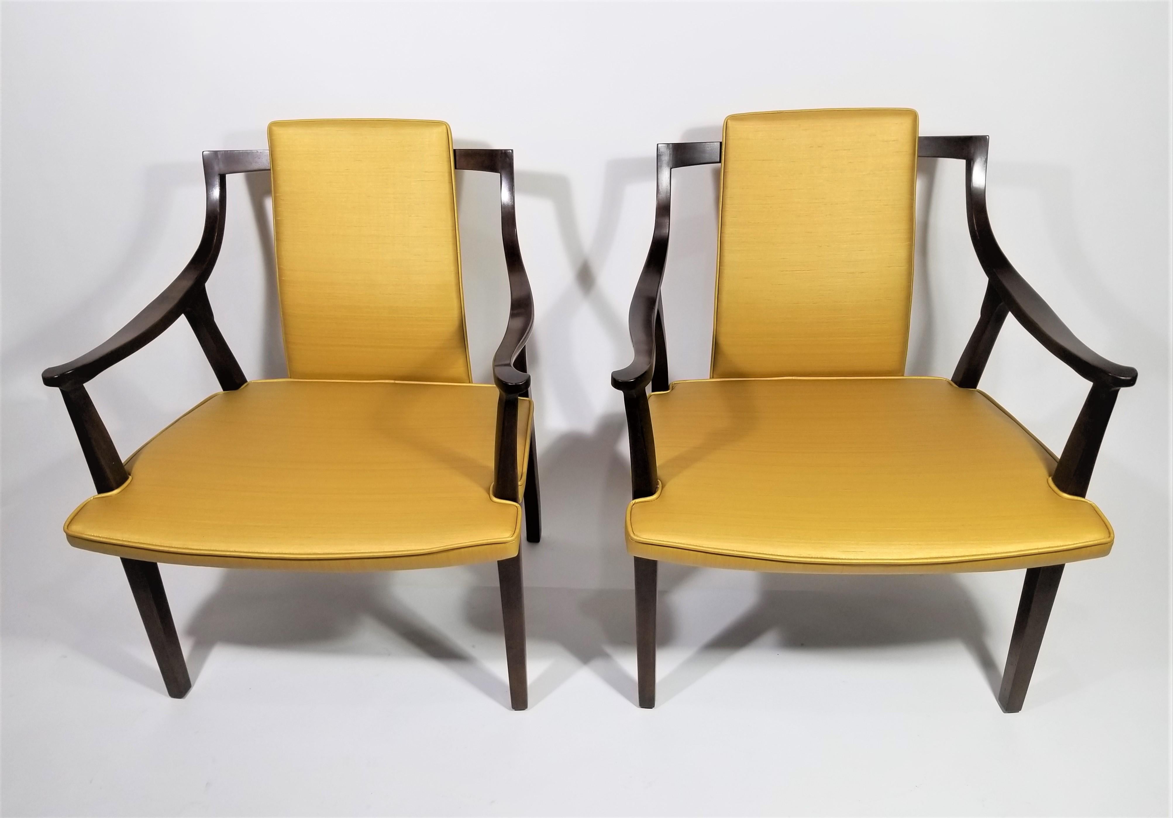 20th Century John Widdicomb Chairs Mid Century 1960s Set of 4 or Pair  For Sale