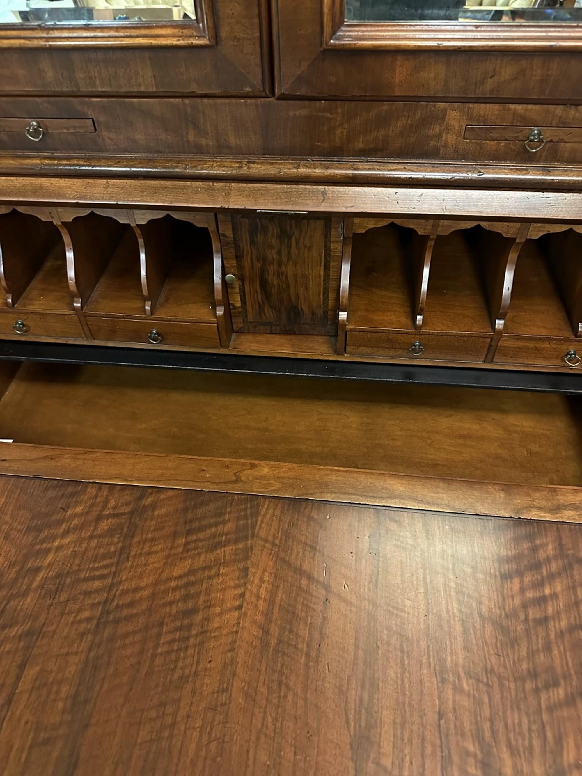 John Widdicomb Chippendale Style Secretary Desk In Good Condition In Toledo, OH