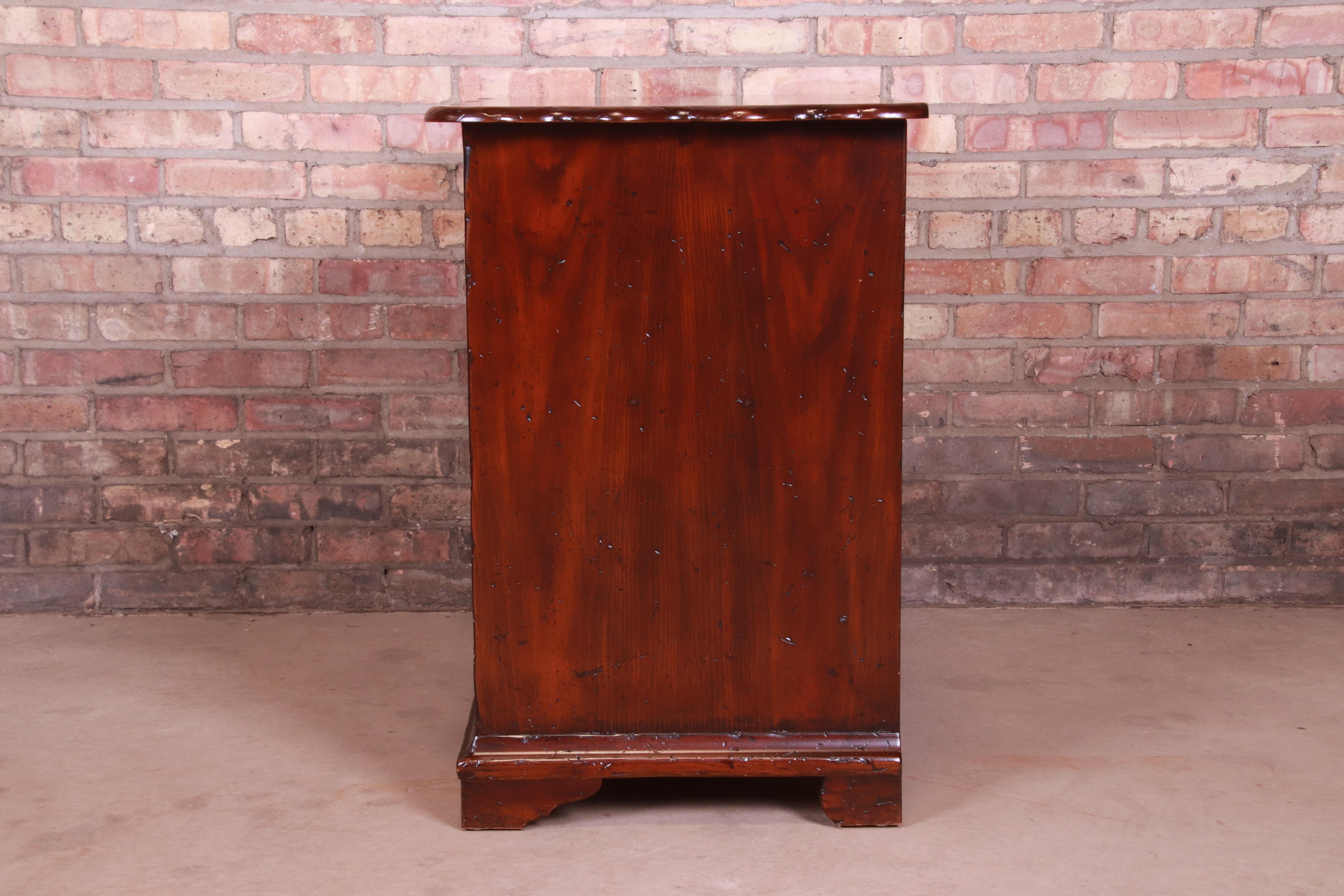 John Widdicomb Chippendale Walnut Block Front Chest of Drawers, Newly Refinished For Sale 6