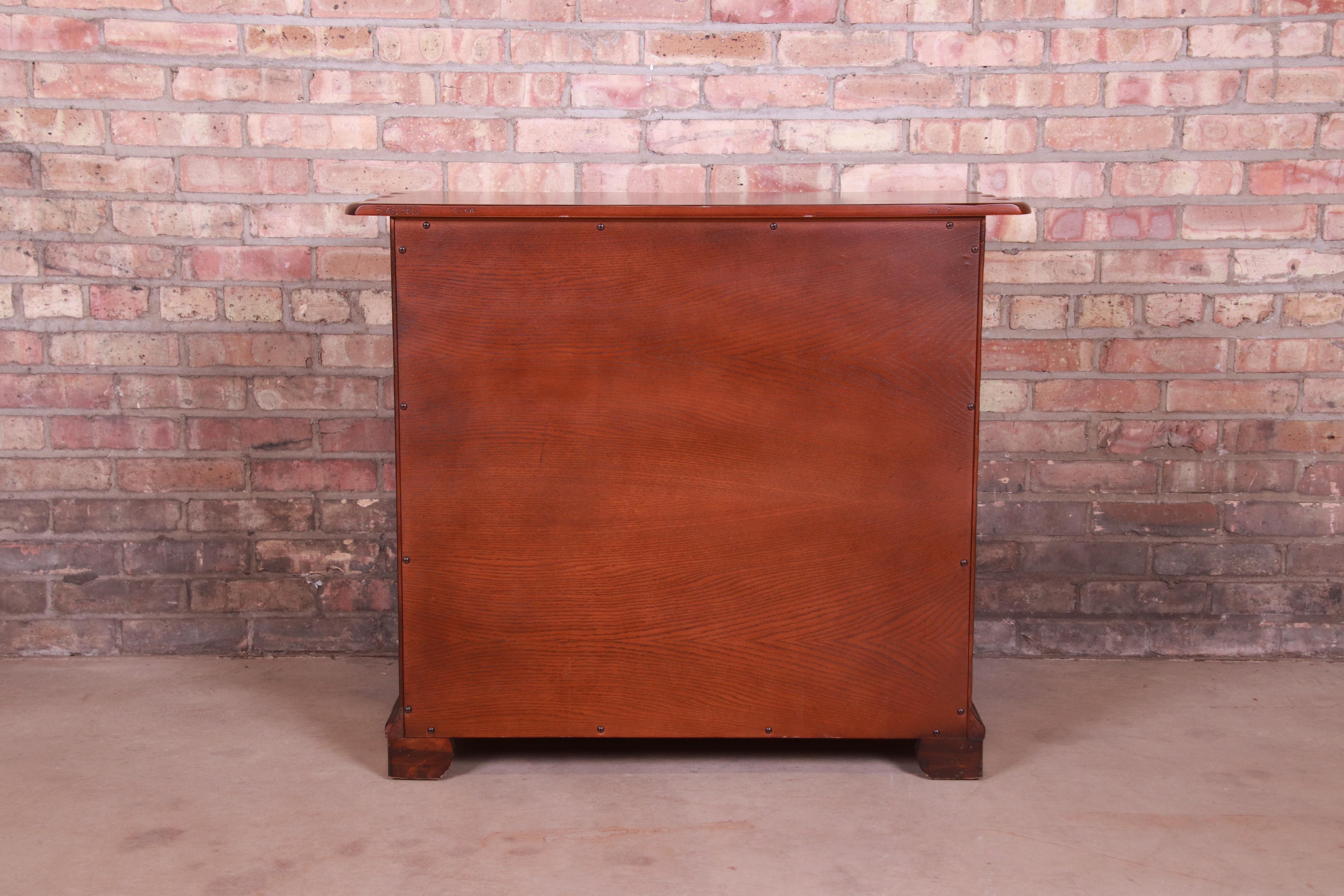 John Widdicomb Chippendale Walnut Block Front Chest of Drawers, Newly Refinished For Sale 8