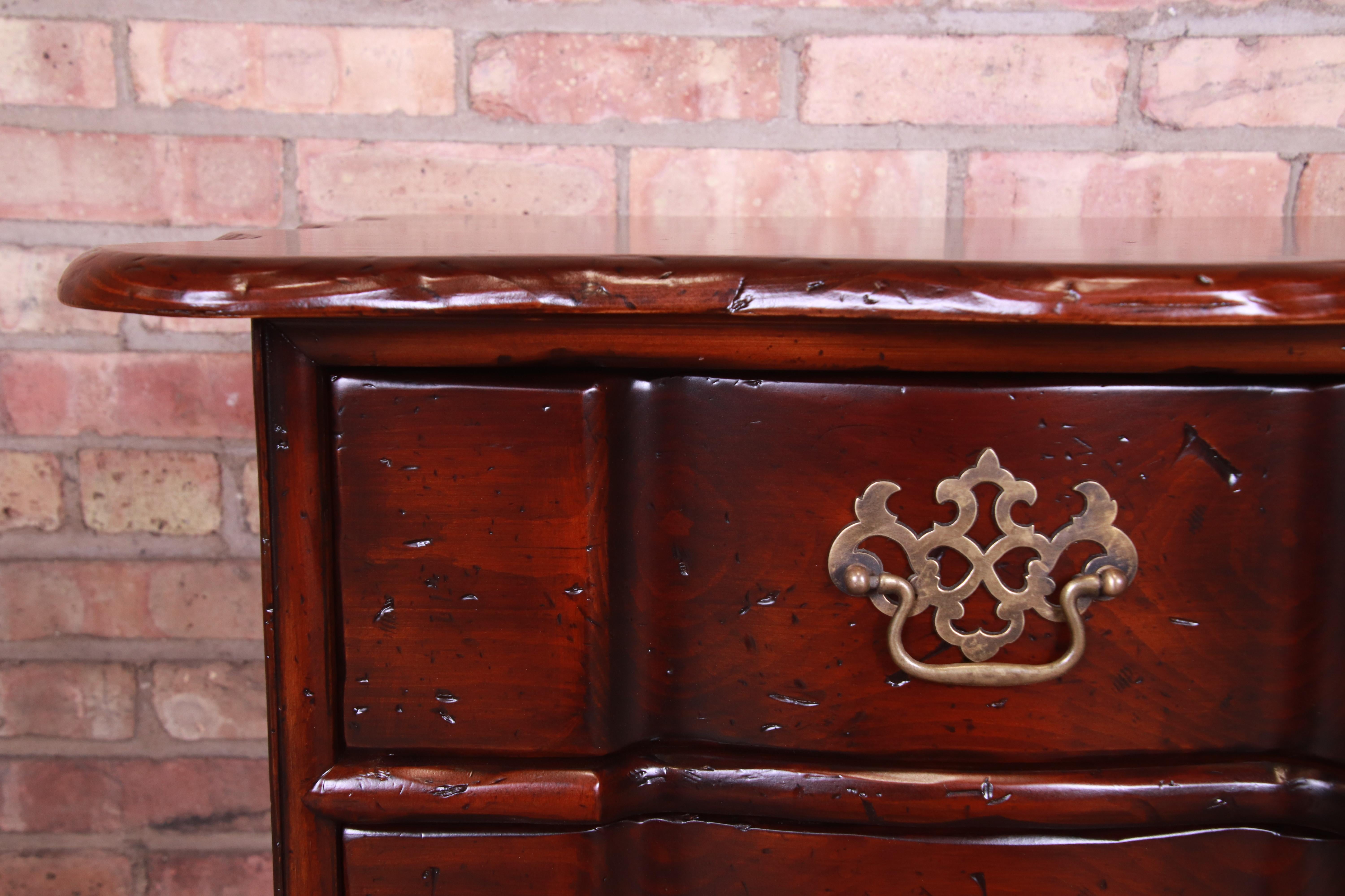 John Widdicomb Chippendale Walnut Block Front Chest of Drawers, Newly Refinished For Sale 2