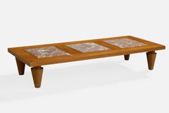 John Widdicomb, Coffee Table, Wood, Marble, USA, 1950s