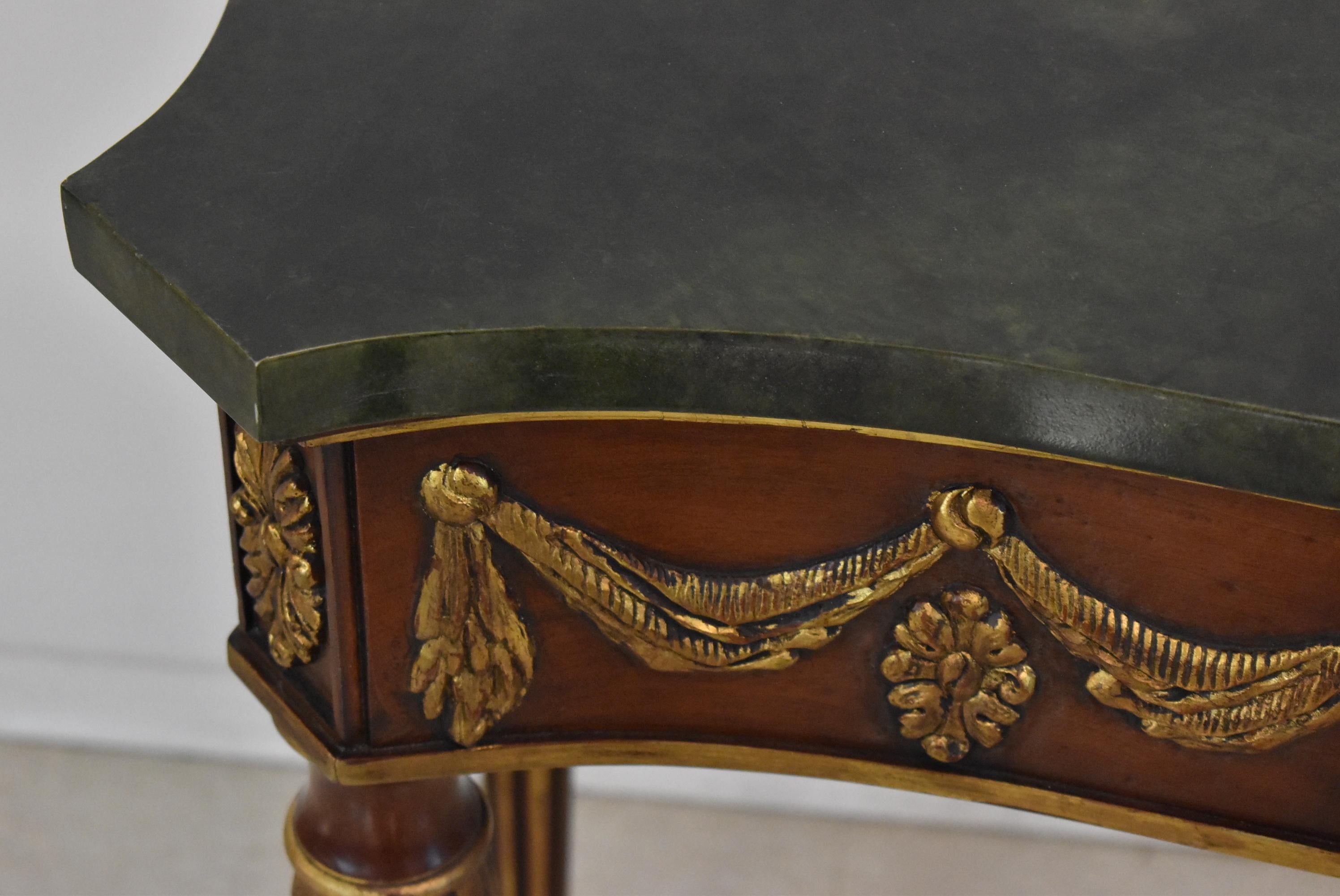 John Widdicomb Console Table Rococo Style Carved Mahogany 1