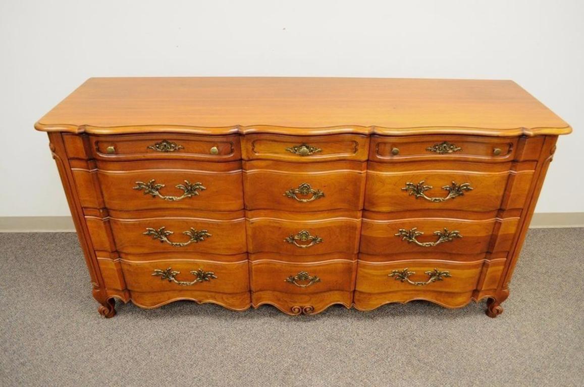 John Widdicomb Country French Provincial Dresser Cherry 12 Drawer Fruitwood 6