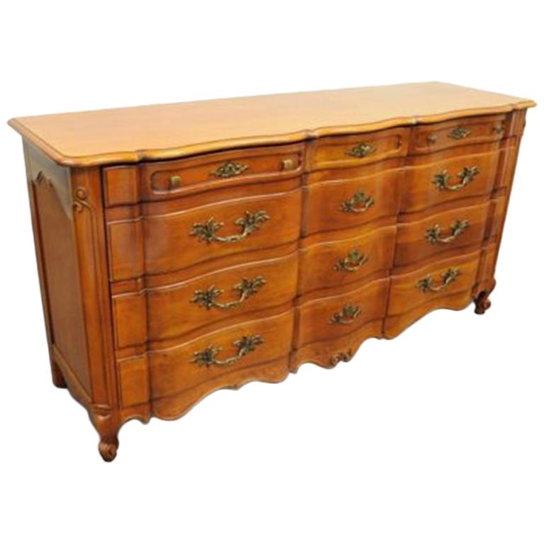 John Country French Provincial Dresser Cherry 12 Drawer