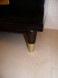 John Widdicomb Ebonzed Walnut and Brass Dresser