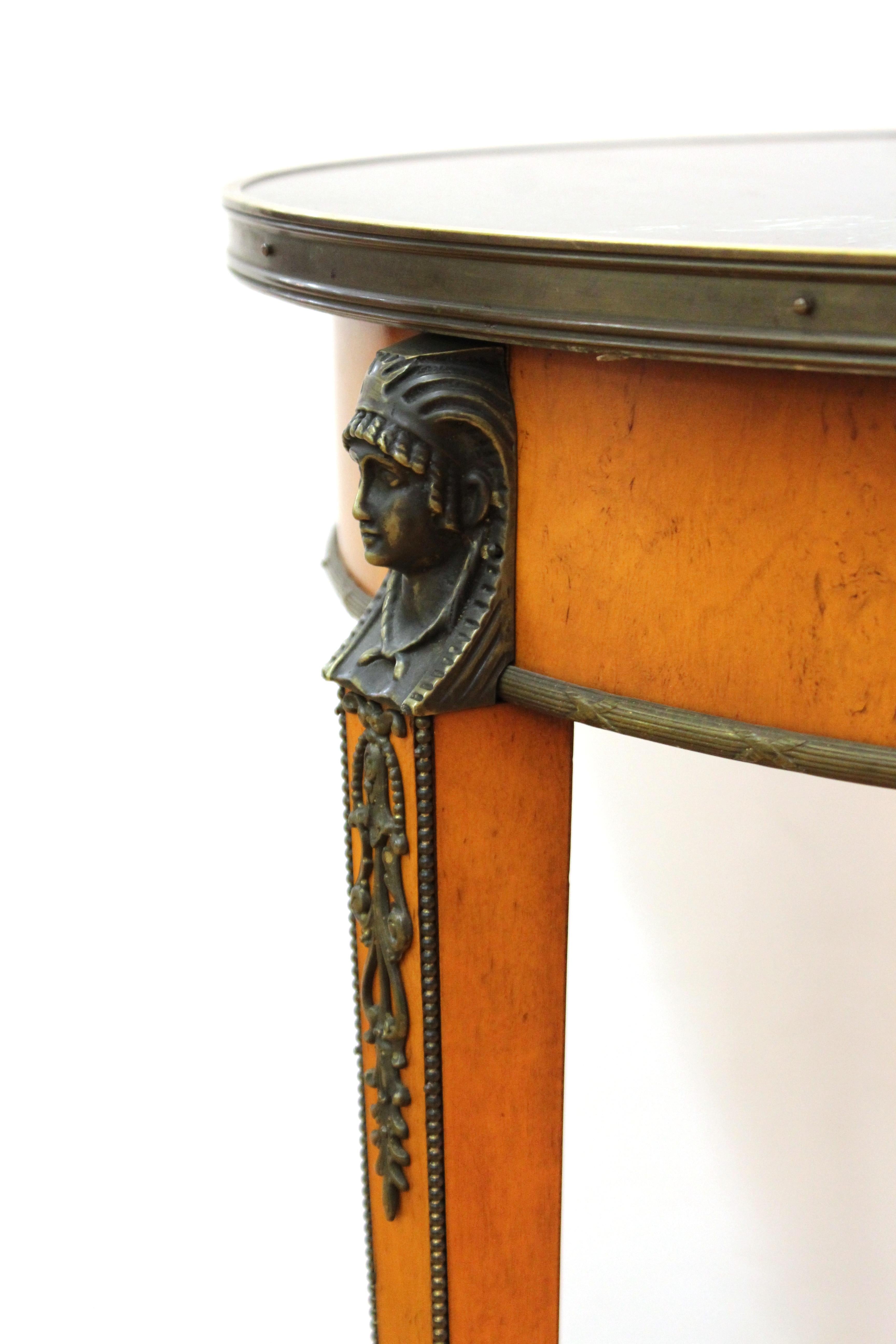 John Widdicomb Empire Style Gueridon Side Table or Center Table In Good Condition In Astoria, NY