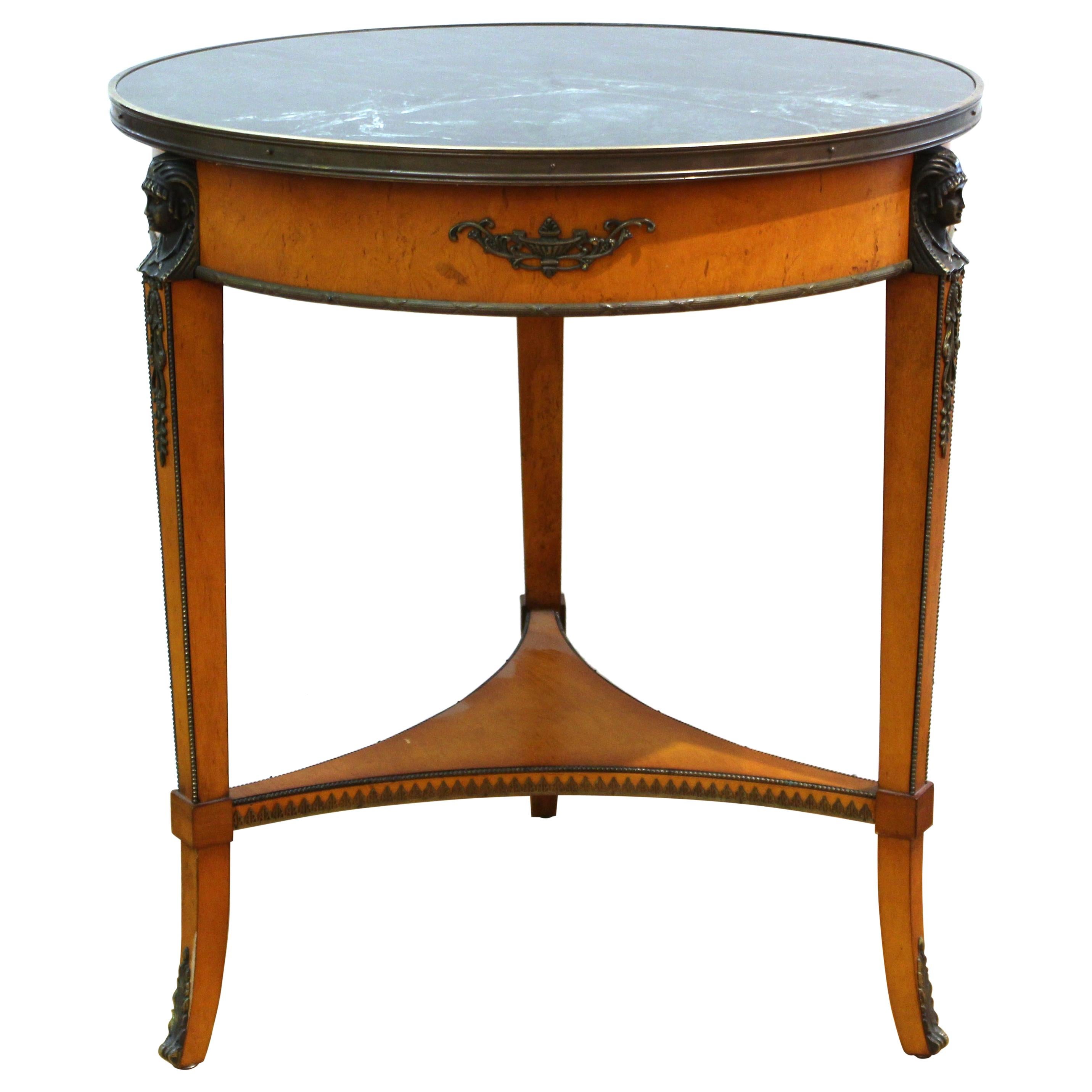 John Widdicomb Empire Style Gueridon Side Table or Center Table