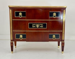 John Widdicomb Empire-Style Three-Drawer Marble-Top Chest, Circa 1960s