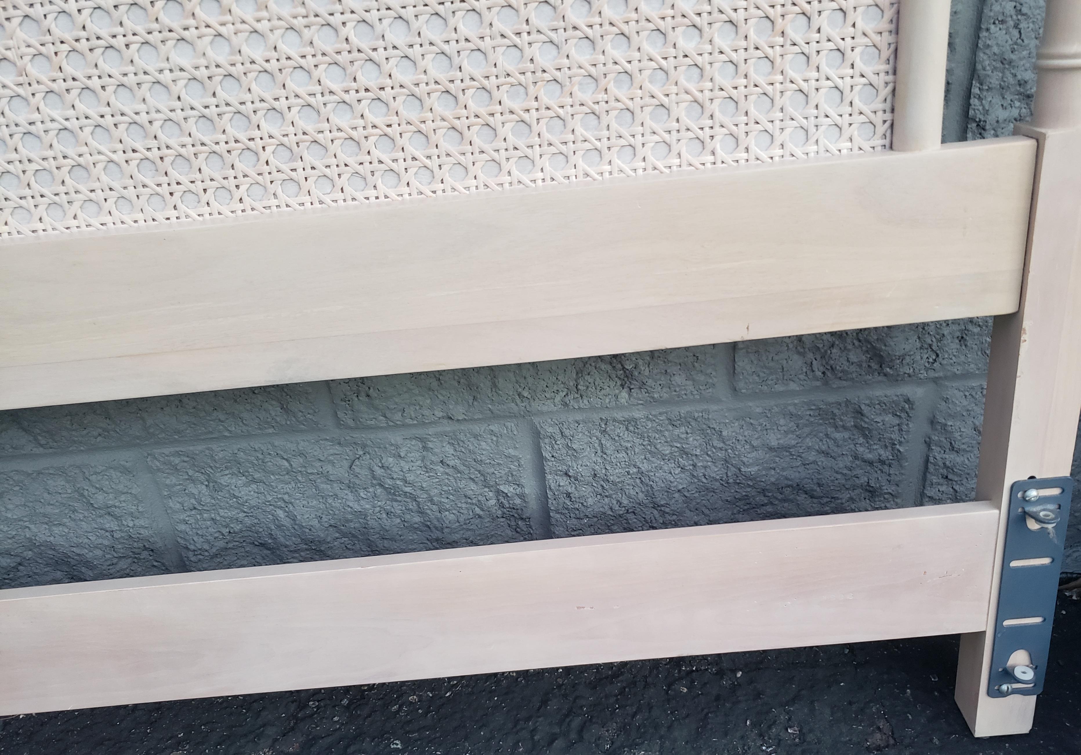 John Widdicomb Faux Bamboo and Cane King Size Headboard In Good Condition For Sale In Germantown, MD