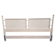 John Widdicomb Faux Bamboo and Cane King Size Headboard