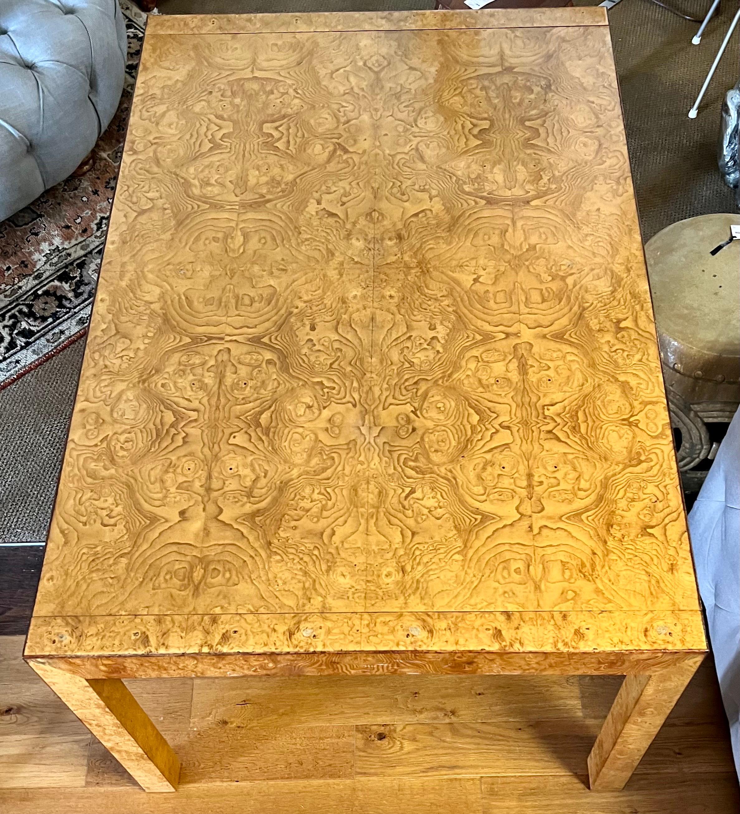 John Widdicomb for John Stuart Olivewood Burl Parsons Dining Room Table In Good Condition In West Hartford, CT