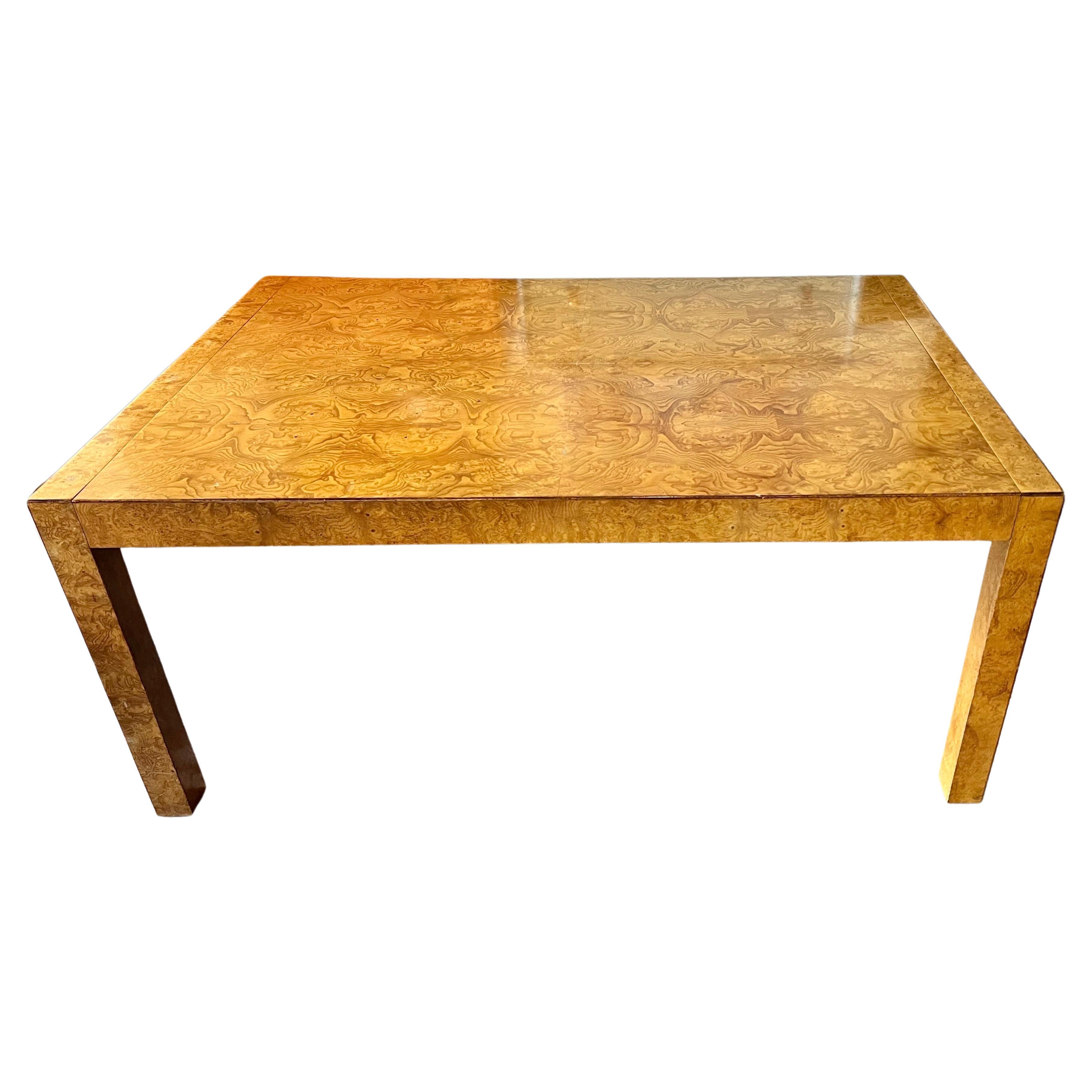 John Widdicomb for John Stuart Olivewood Burl Parsons Dining Room Table