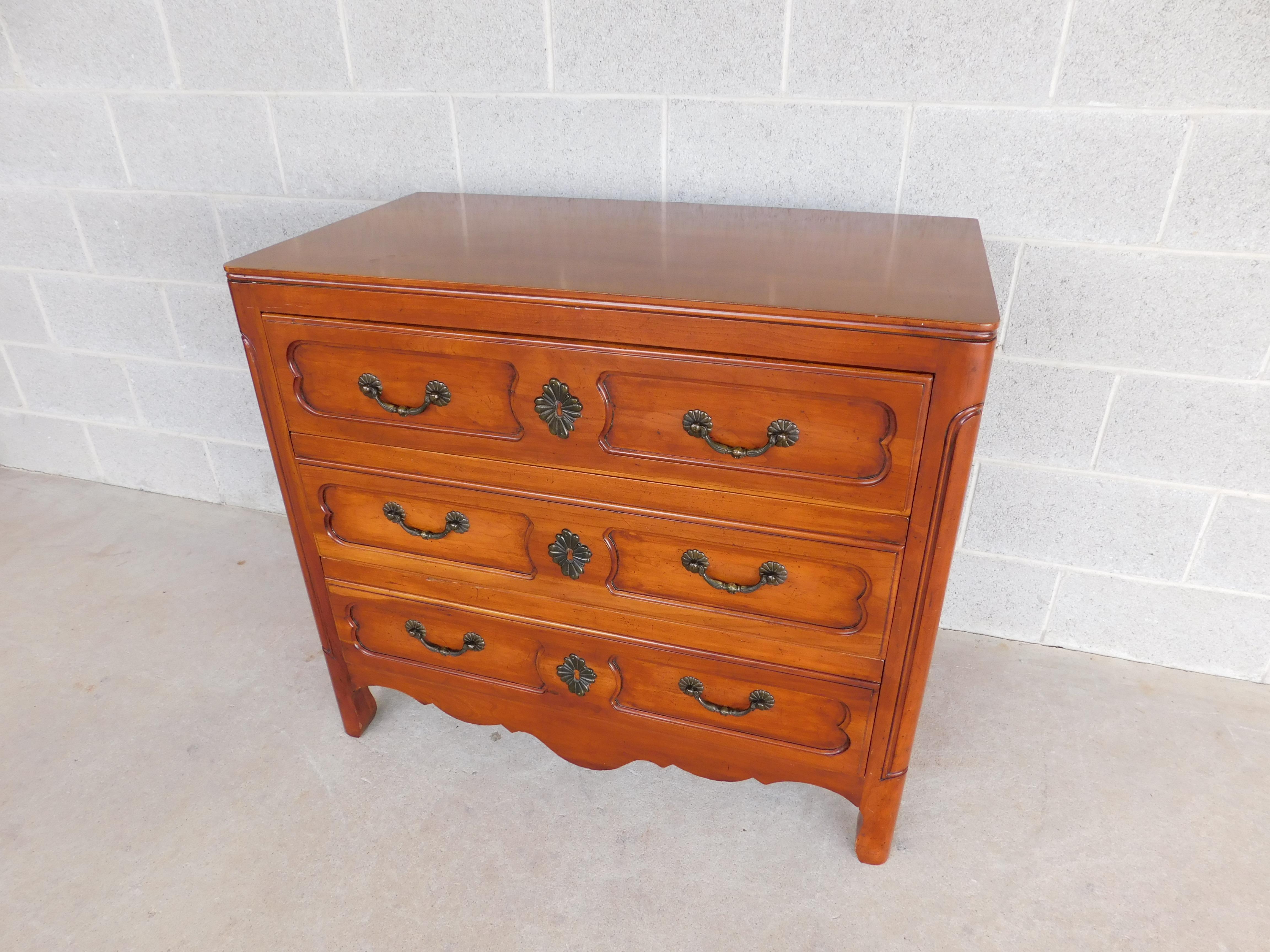 20th Century John Widdicomb French Country Style 3 Drawer Commode