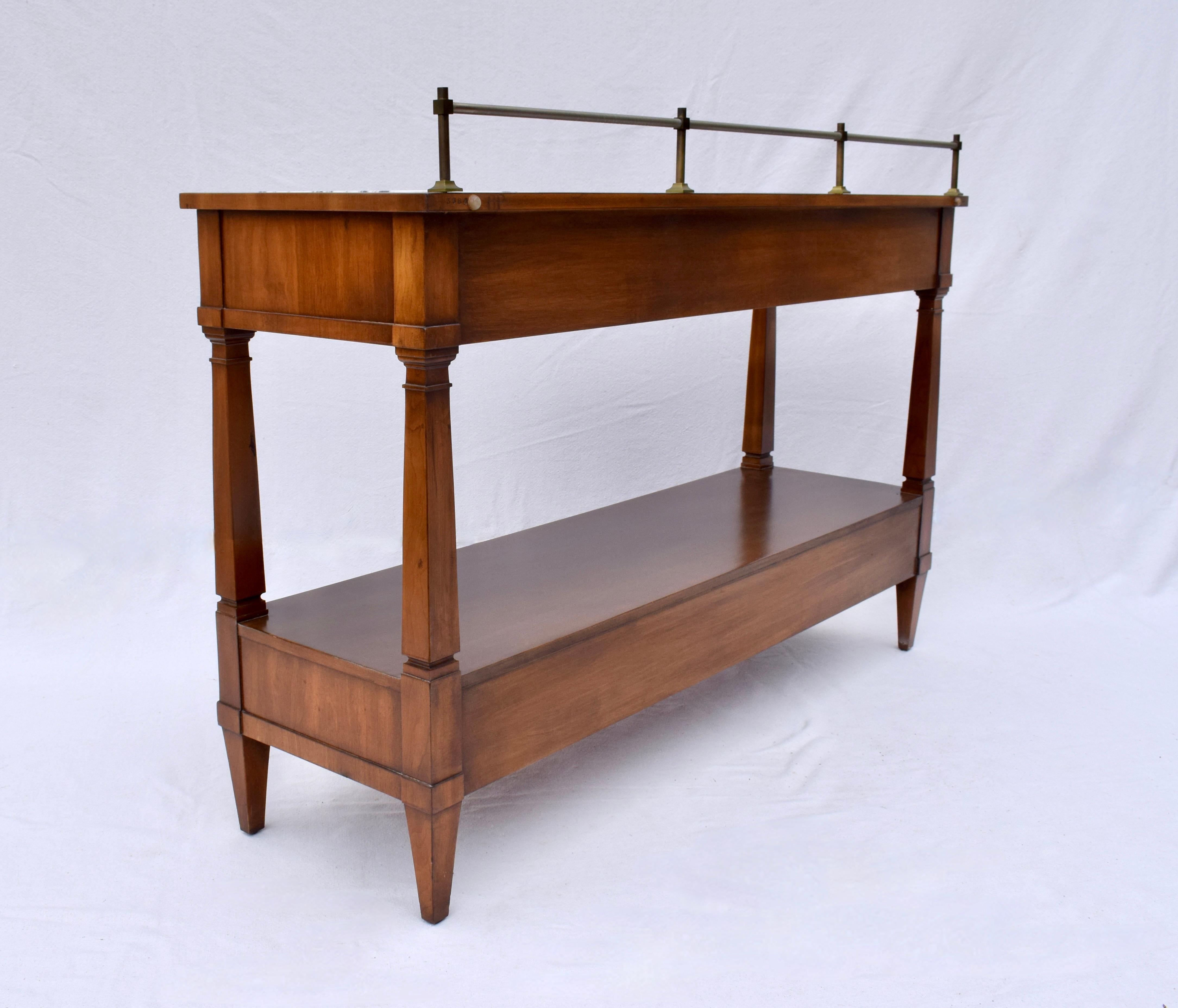 John Widdicomb French Directoire Style Marble Top Console Server For Sale 5
