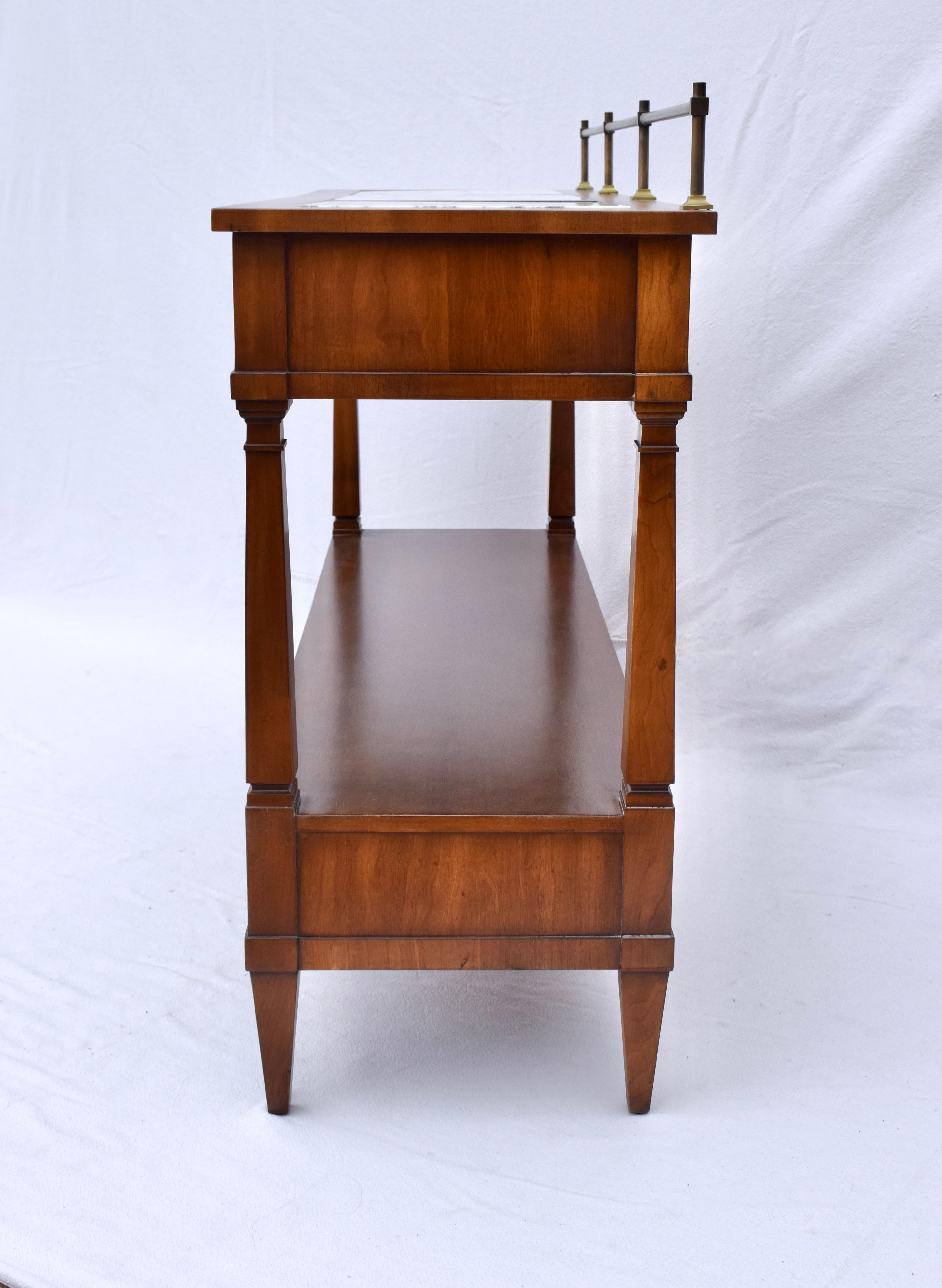 20th Century John Widdicomb French Directoire Style Marble Top Console Server For Sale