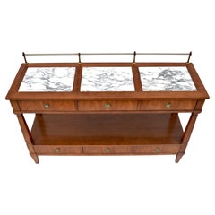 John Widdicomb French Directoire Style Marble Top Console Server