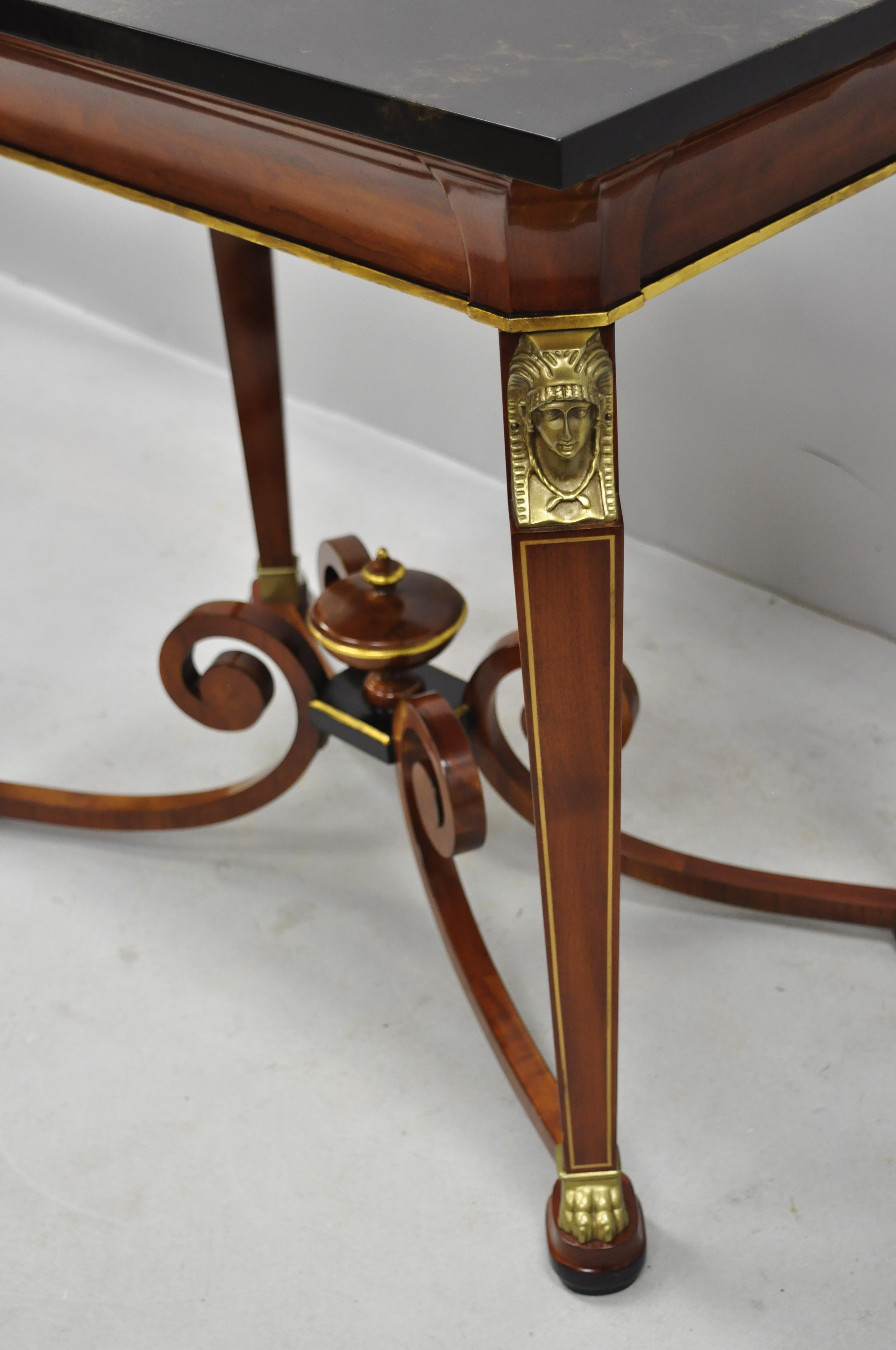 John Widdicomb French Empire Figural Bronze-Mounted Occasional Lamp Table 4