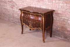 John Widdicomb French Louis XV Faux Tortoise Shell and Giltwood Bombay Chest