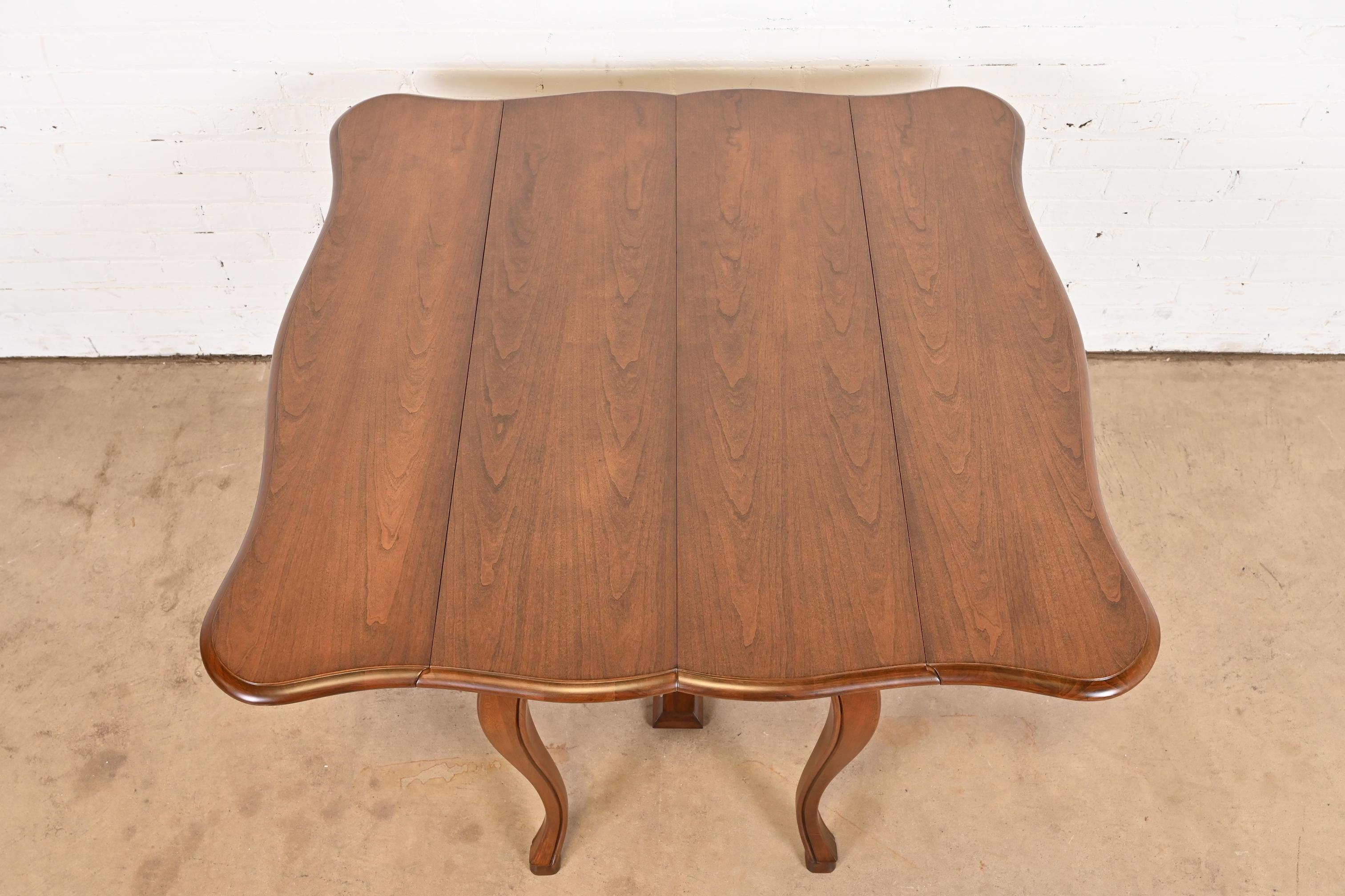 John Widdicomb French Provincial Cherry Wood Dining Table, Newly Refinished For Sale 4