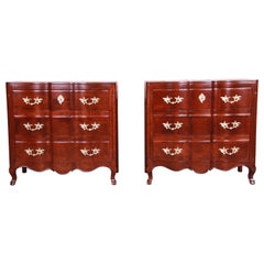 John Widdicomb French Provincial Louis XV Bedside Chests, Newly Refinished