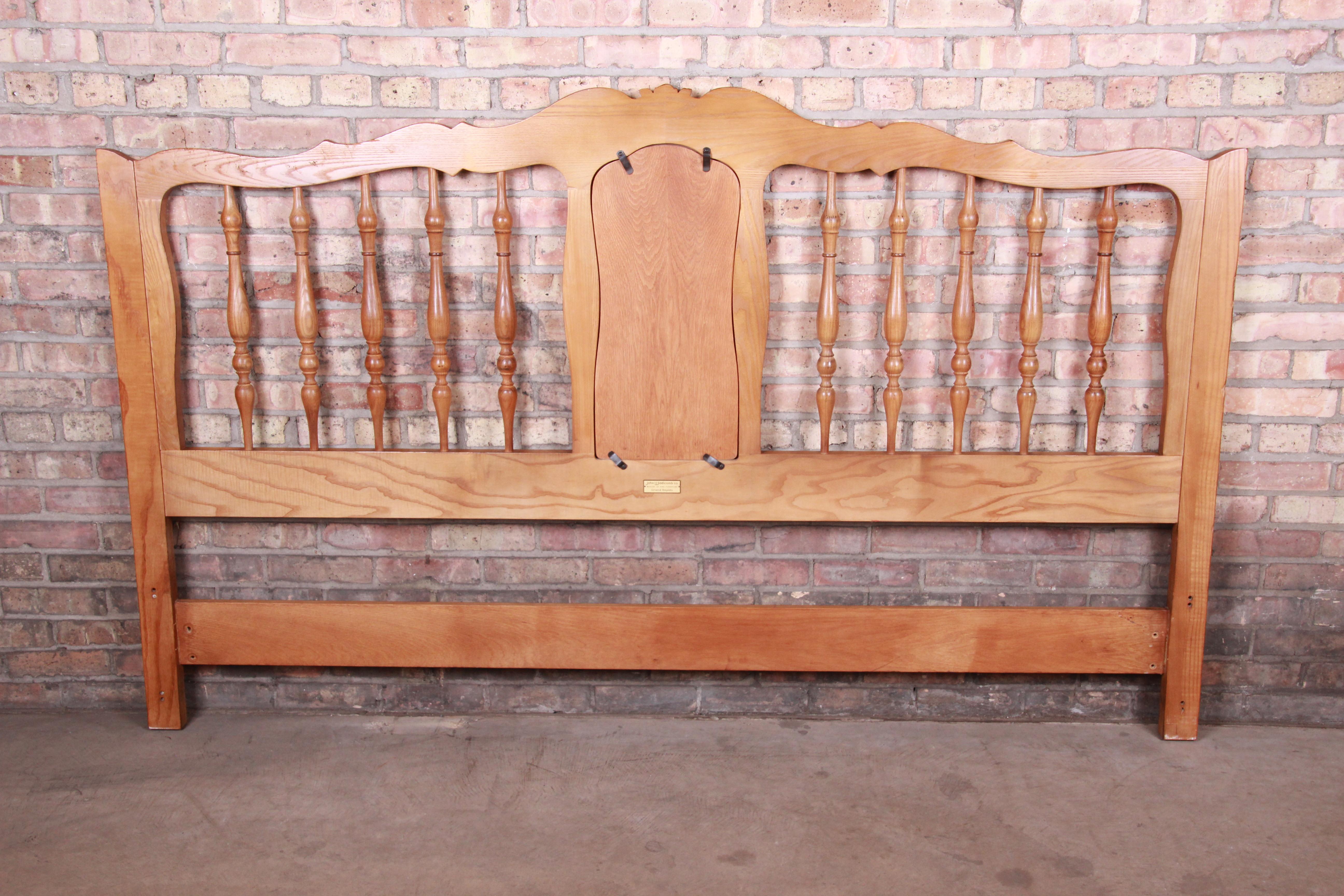 John Widdicomb French Provincial Louis XV Carved Oak King Size Headboard 2