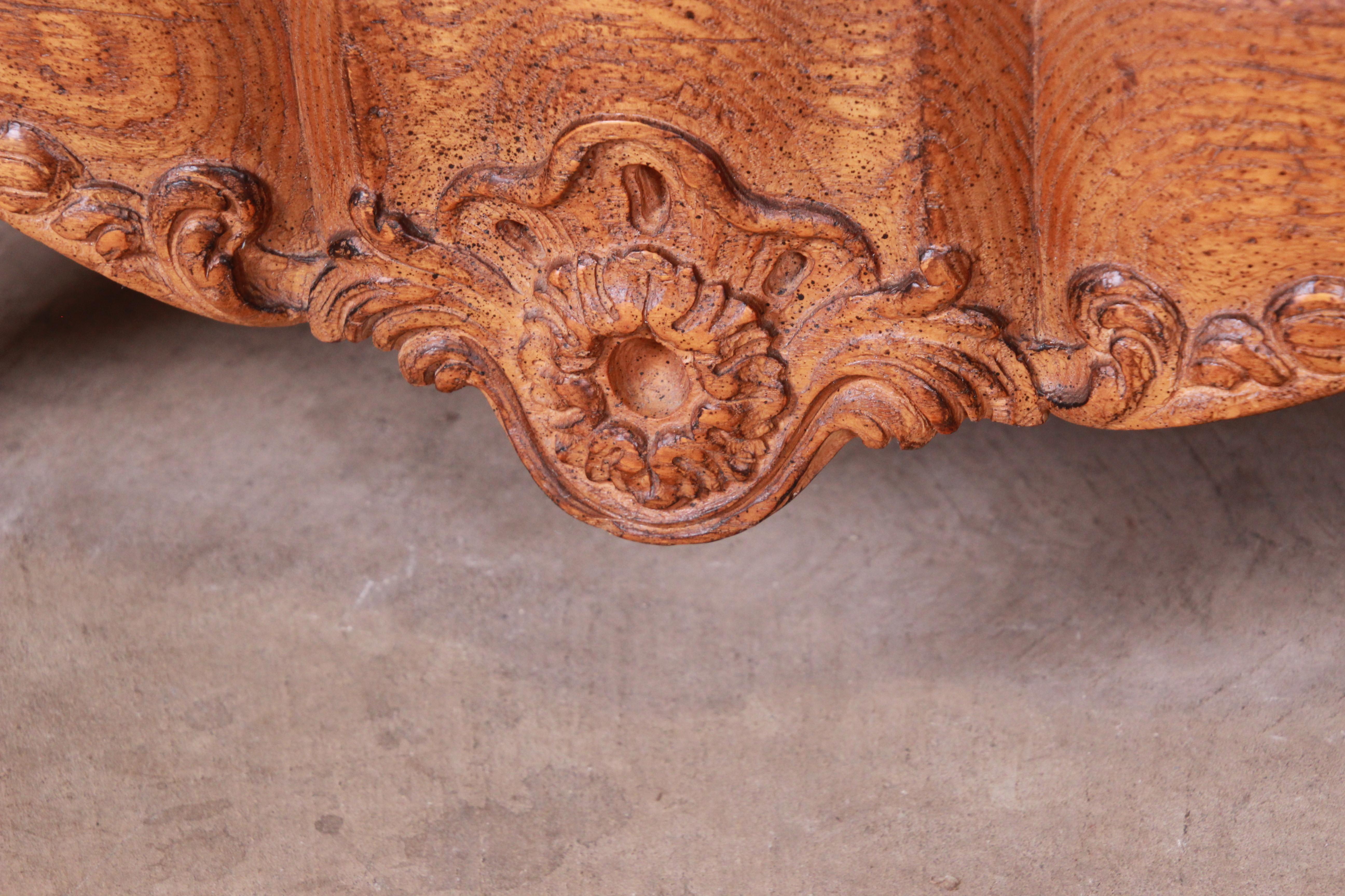 John Widdicomb French Provincial Louis XV Carved Oak Semainier 1