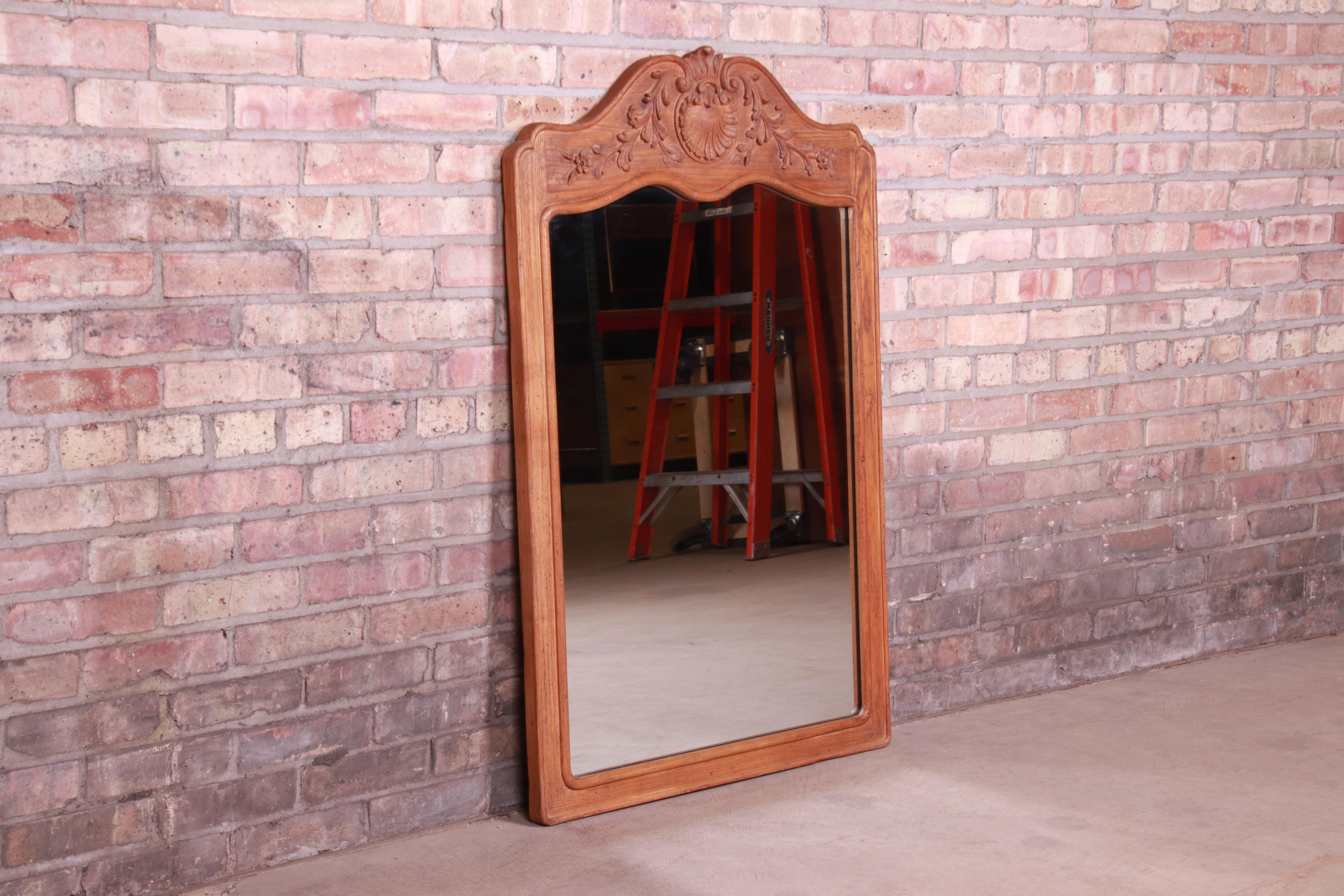 John Widdicomb French Provincial Louis XV Carved Oak Wall Mirror 1