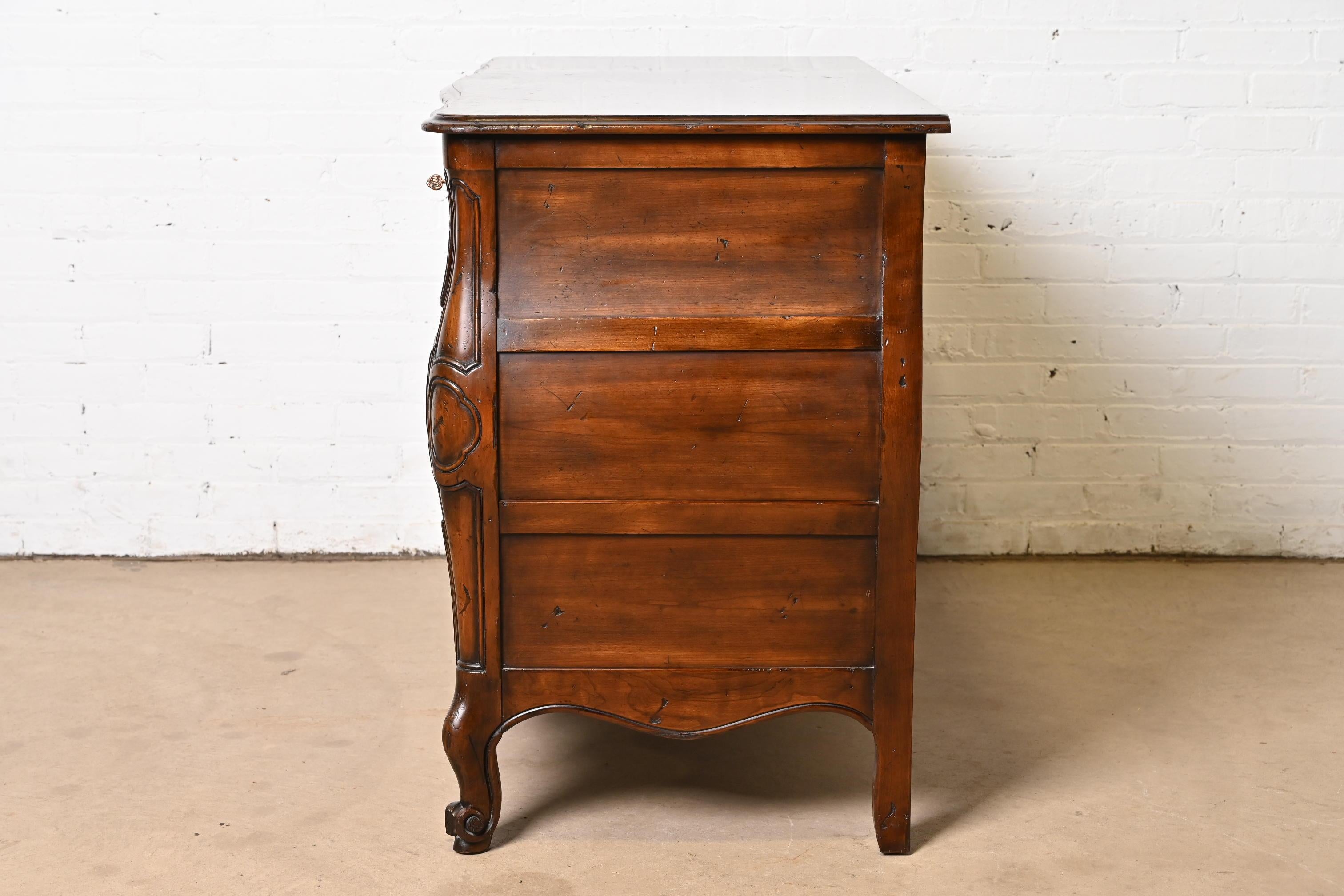 John Widdicomb French Provincial Louis XV Carved Walnut Chest of Drawers 5