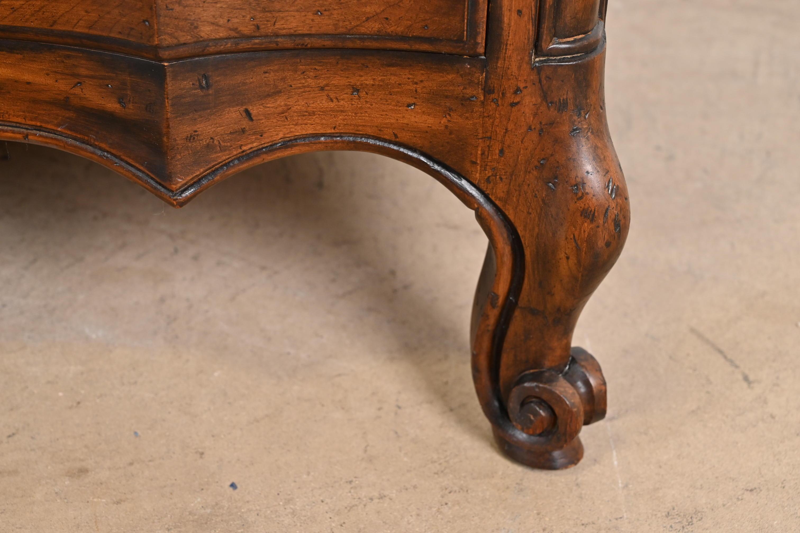 John Widdicomb French Provincial Louis XV Carved Walnut Triple Dresser, 1960s For Sale 10