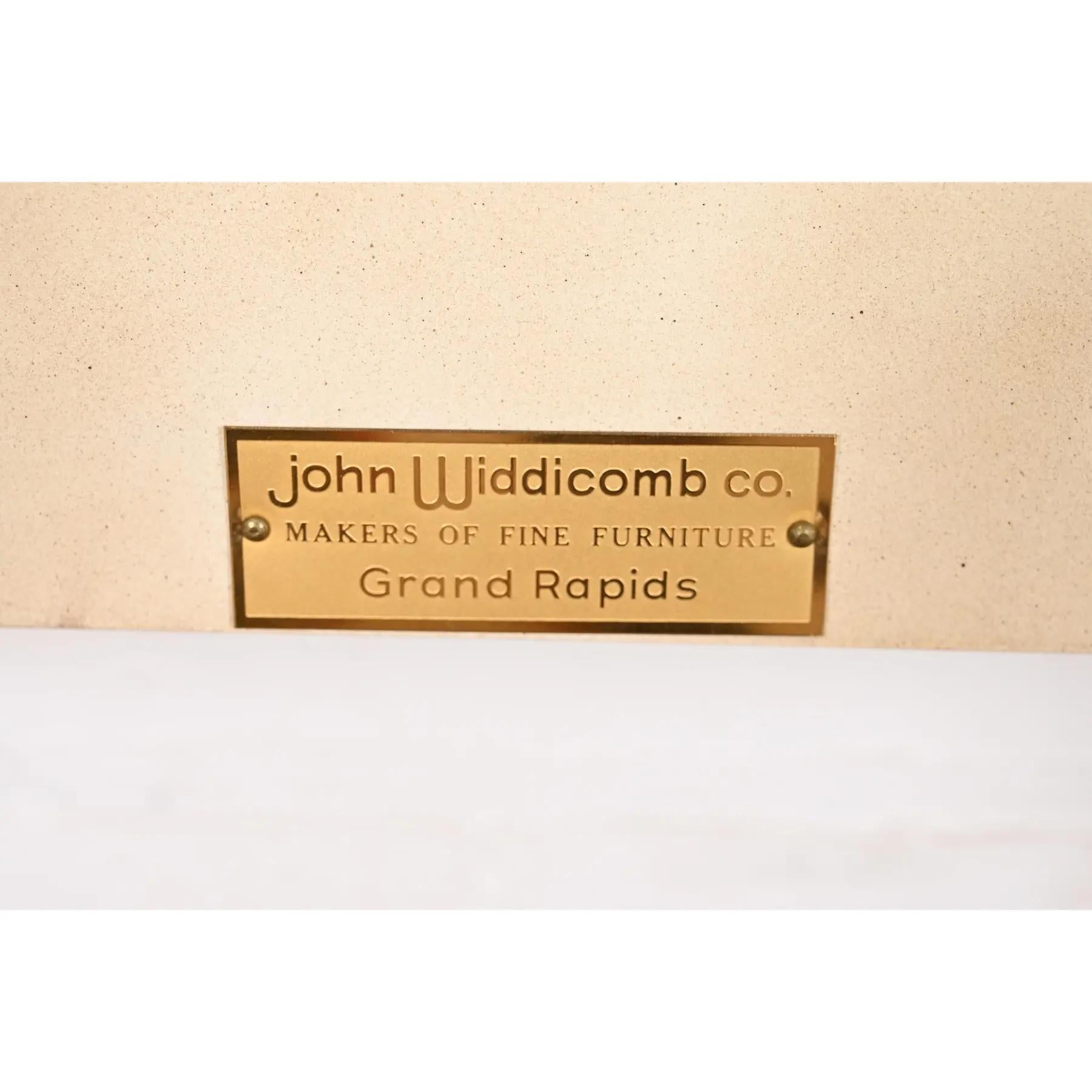 John Widdicomb French Provincial Louis XV Cream Lacquered King Size Headboard 5