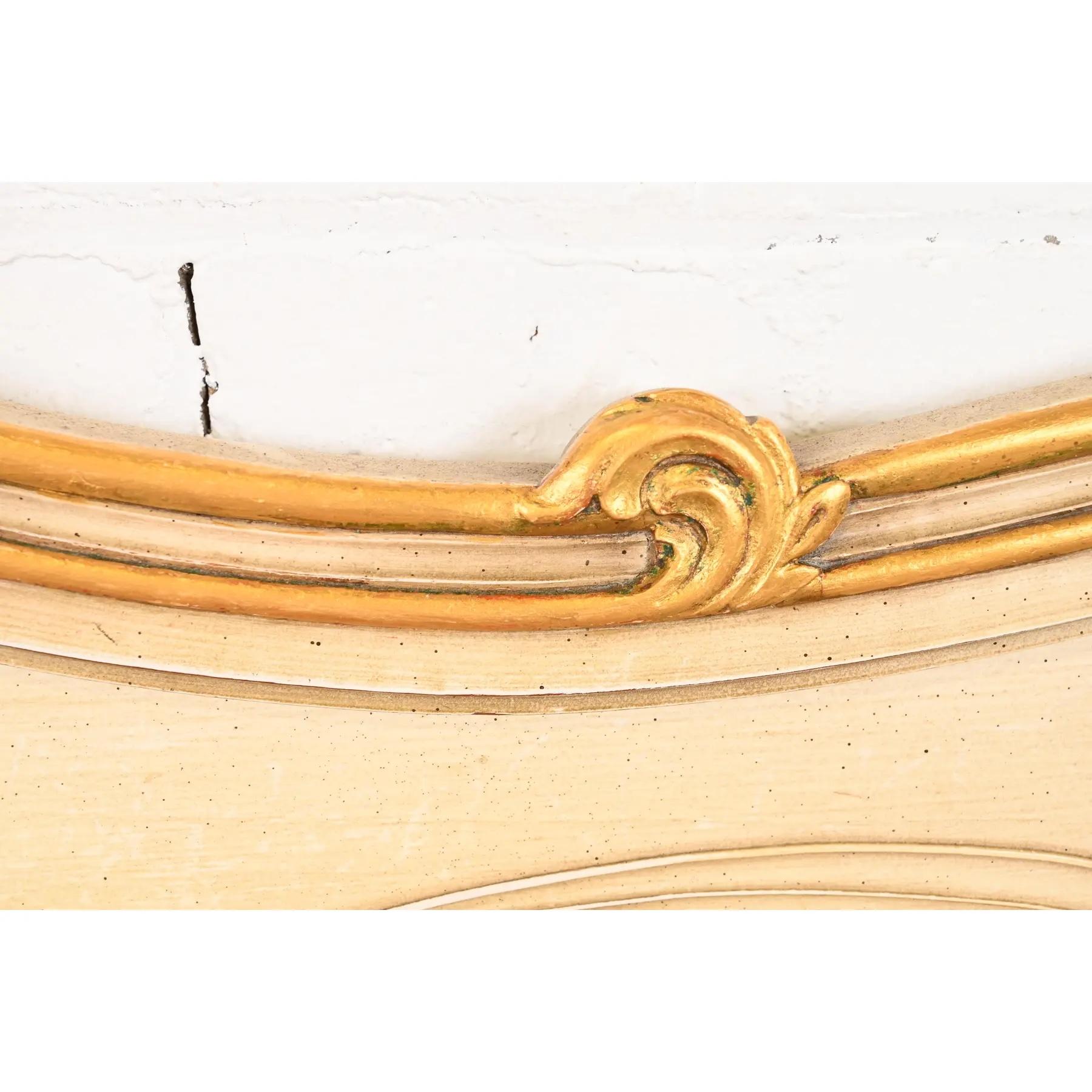 John Widdicomb French Provincial Louis XV Cream Lacquered King Size Headboard 1