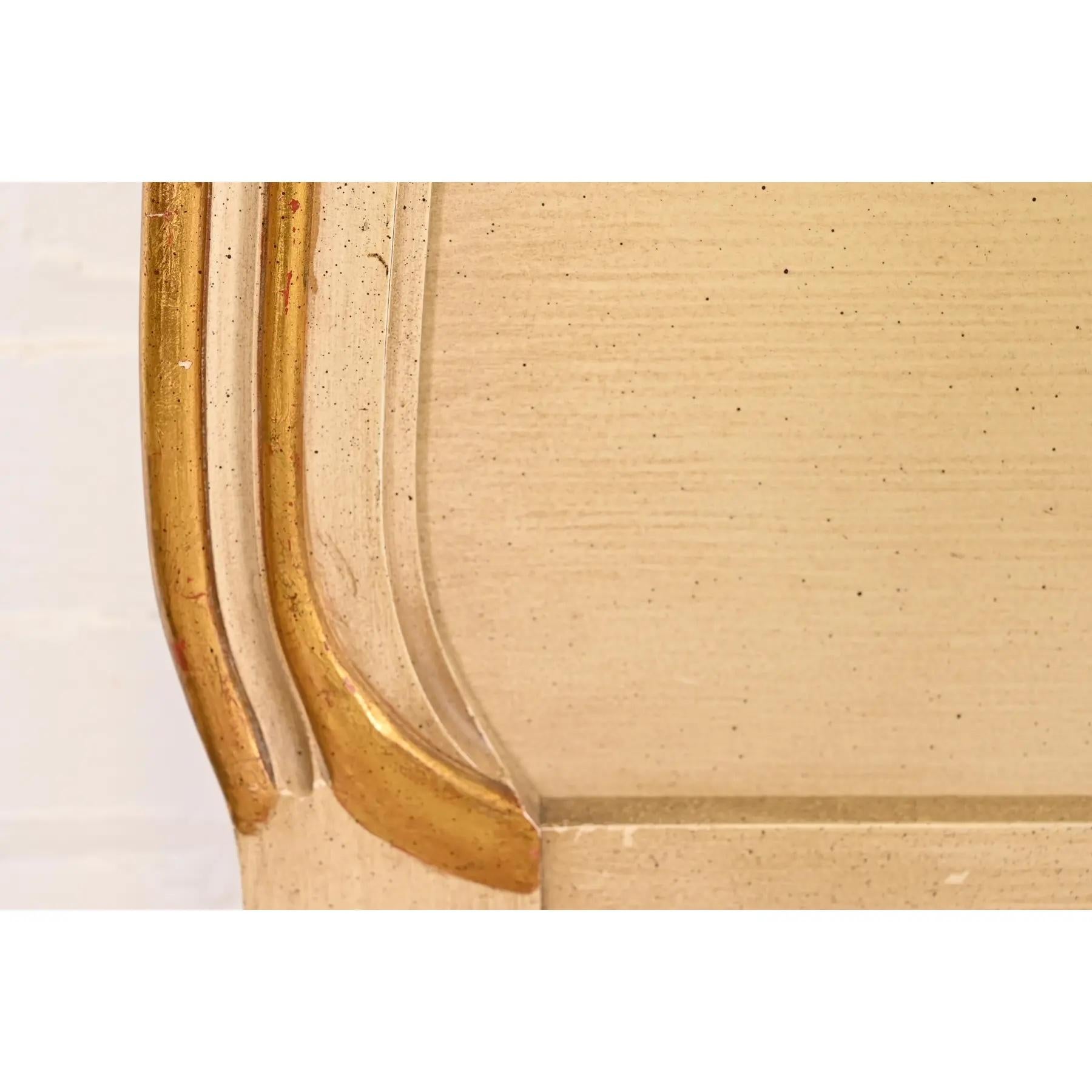 John Widdicomb French Provincial Louis XV Cream Lacquered King Size Headboard 3