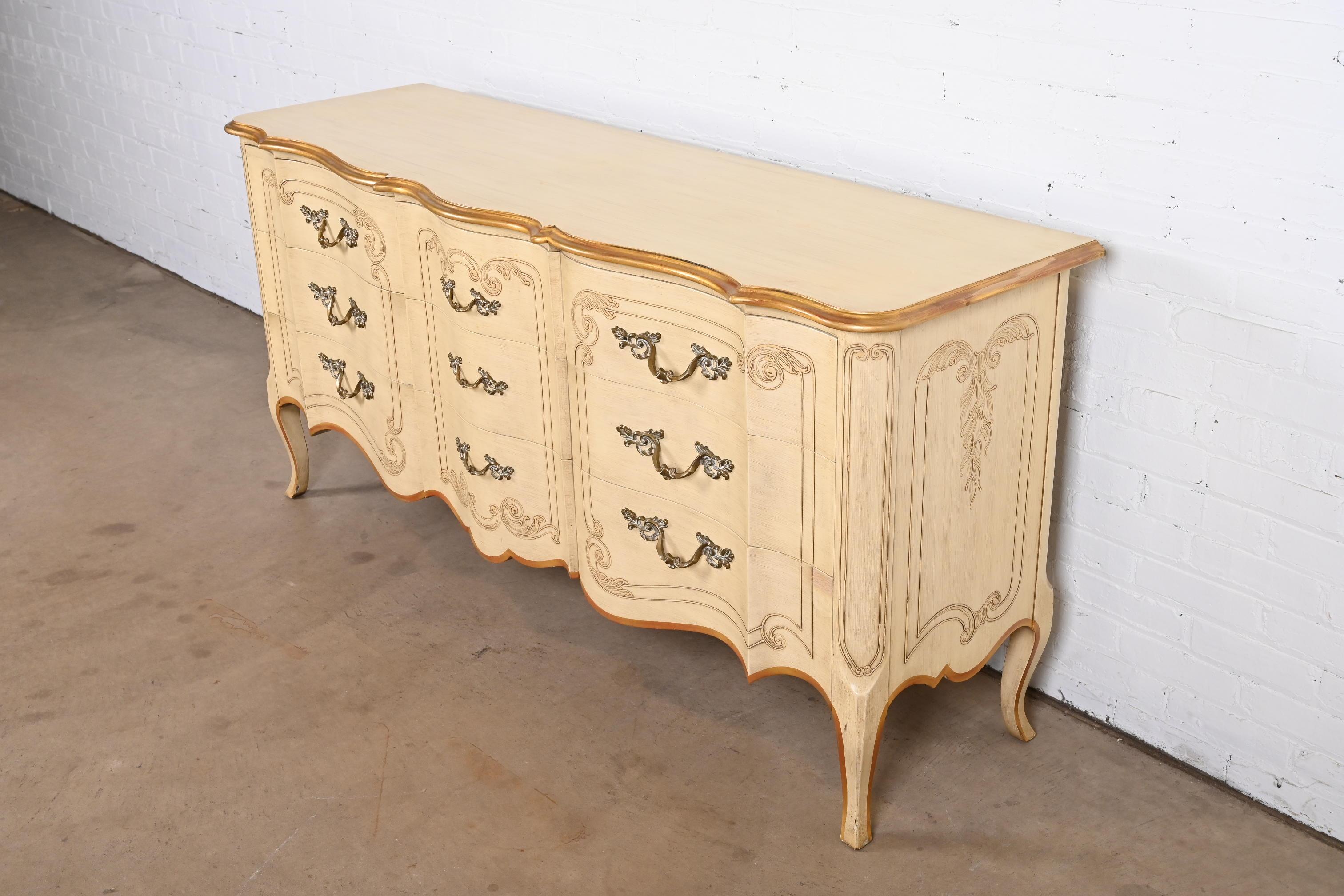 John Widdicomb Französische Provence Louis XV Kommode oder Anrichte, ca. 1950er Jahre (Louis XV.)