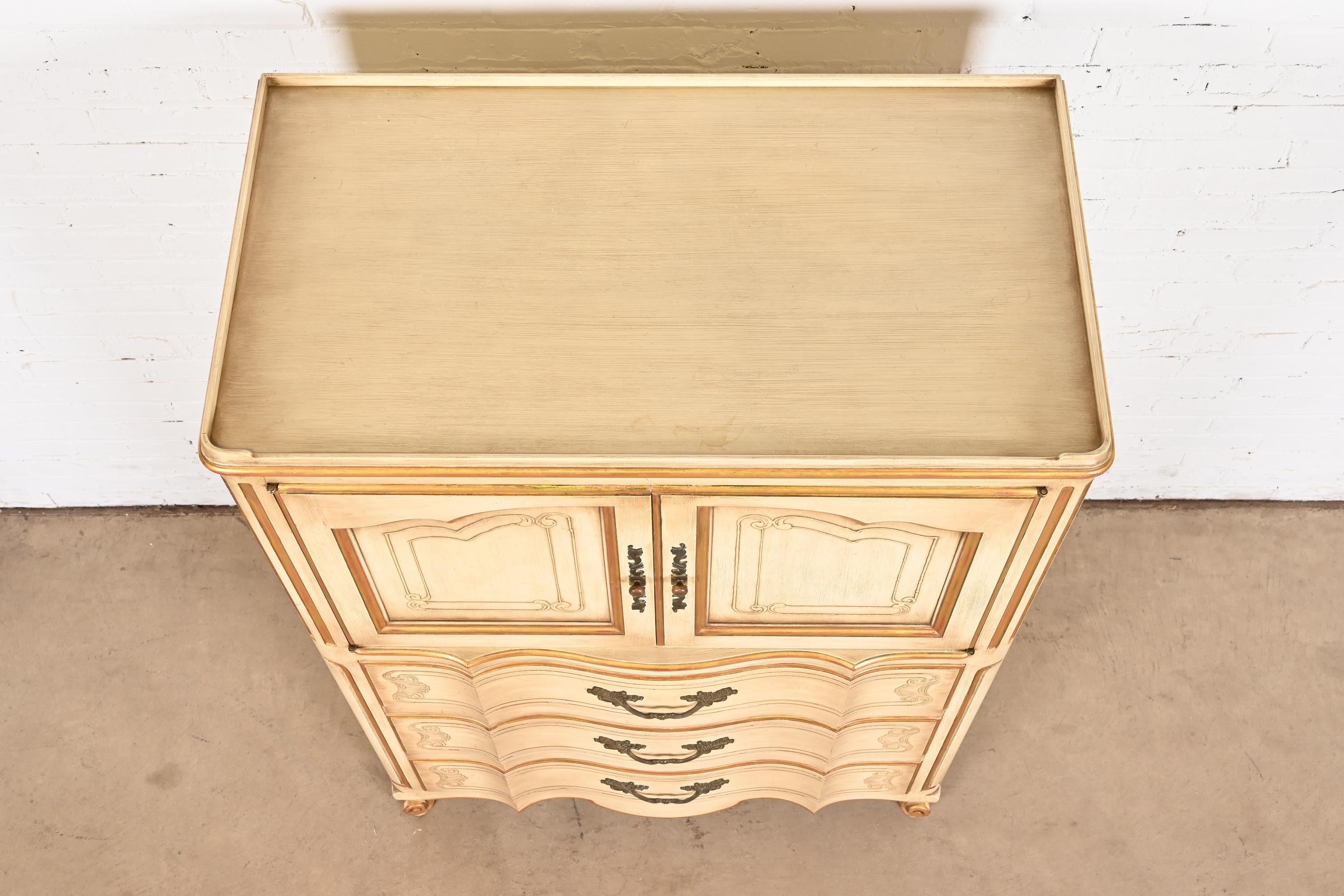 John Widdicomb French Provincial Louis XV Highboy Dresser, 1950s For Sale 11