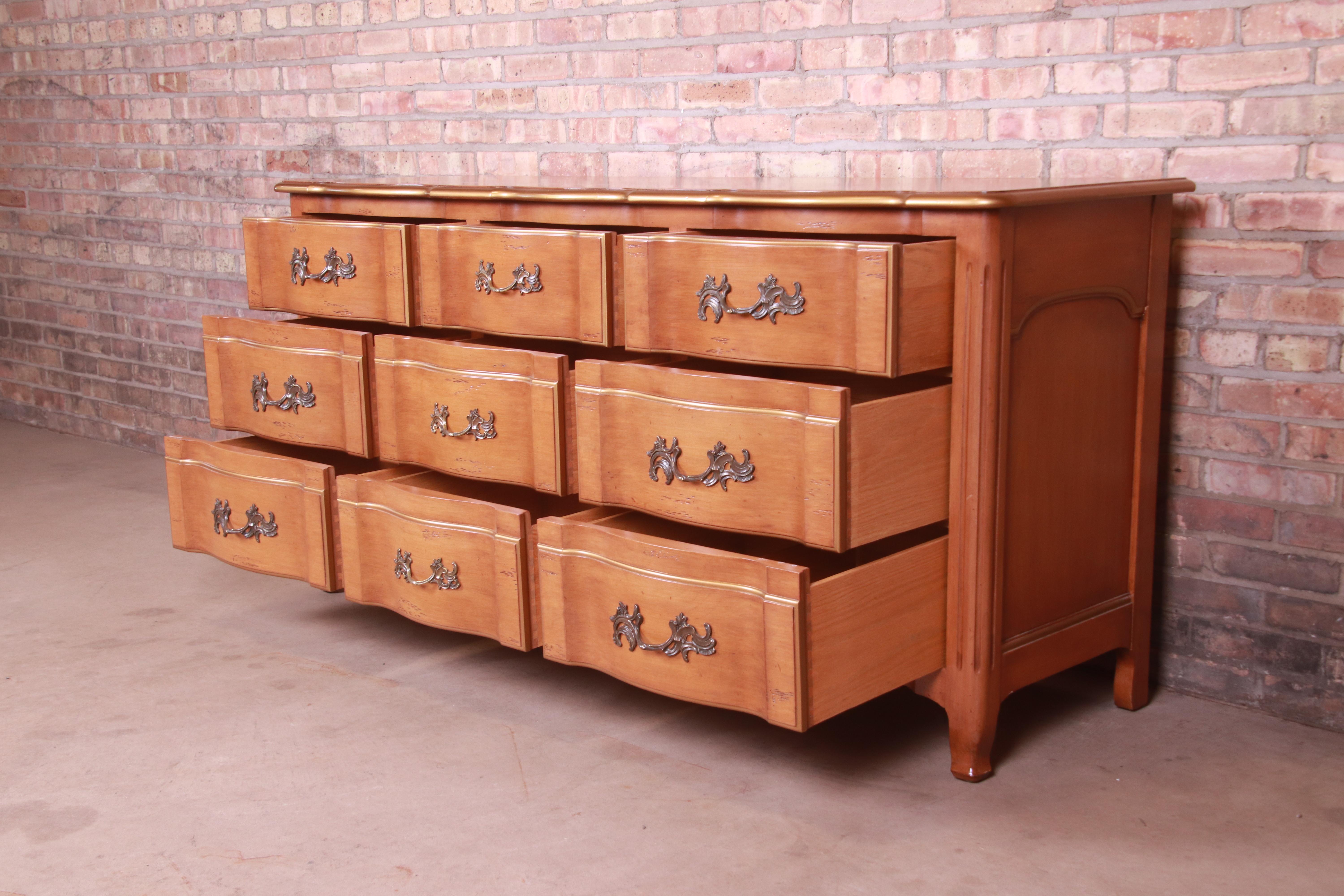 John Widdicomb French Provincial Louis XV Maple Dresser or Credenza, Circa 1950s 3