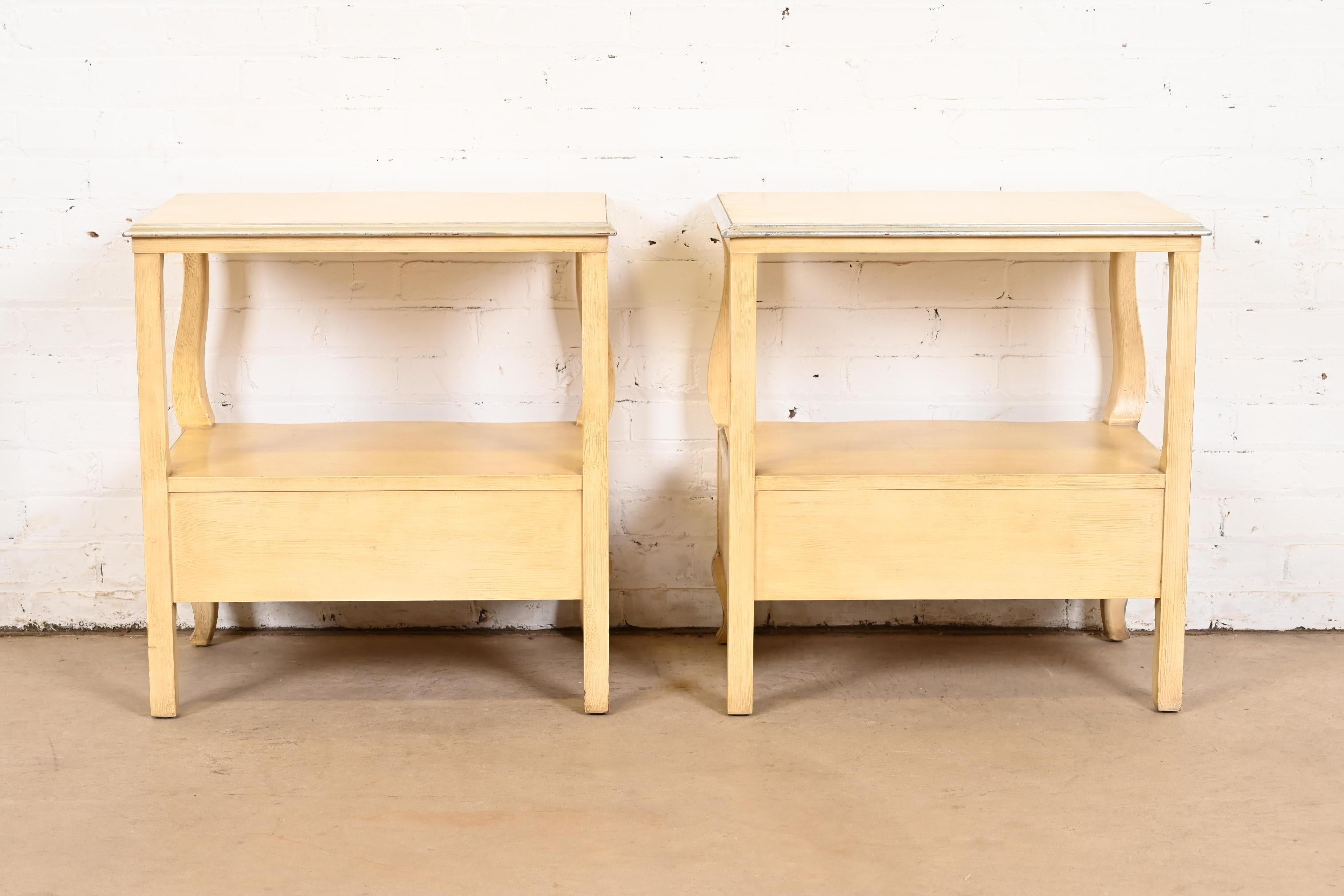 John Widdicomb French Provincial Louis XV Nightstands, 1950s For Sale 4