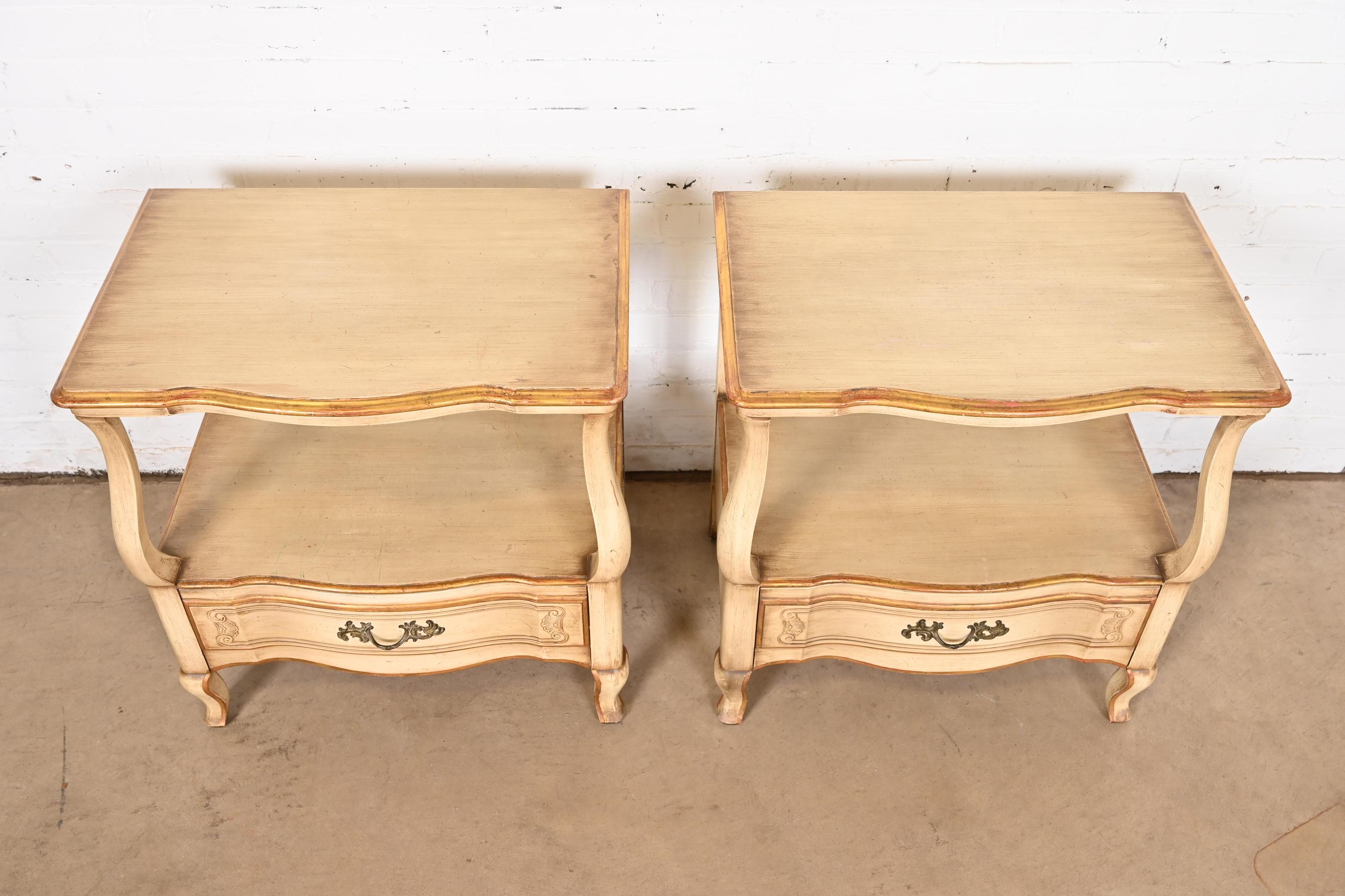 John Widdicomb French Provincial Louis XV Nightstands, 1950s For Sale 7
