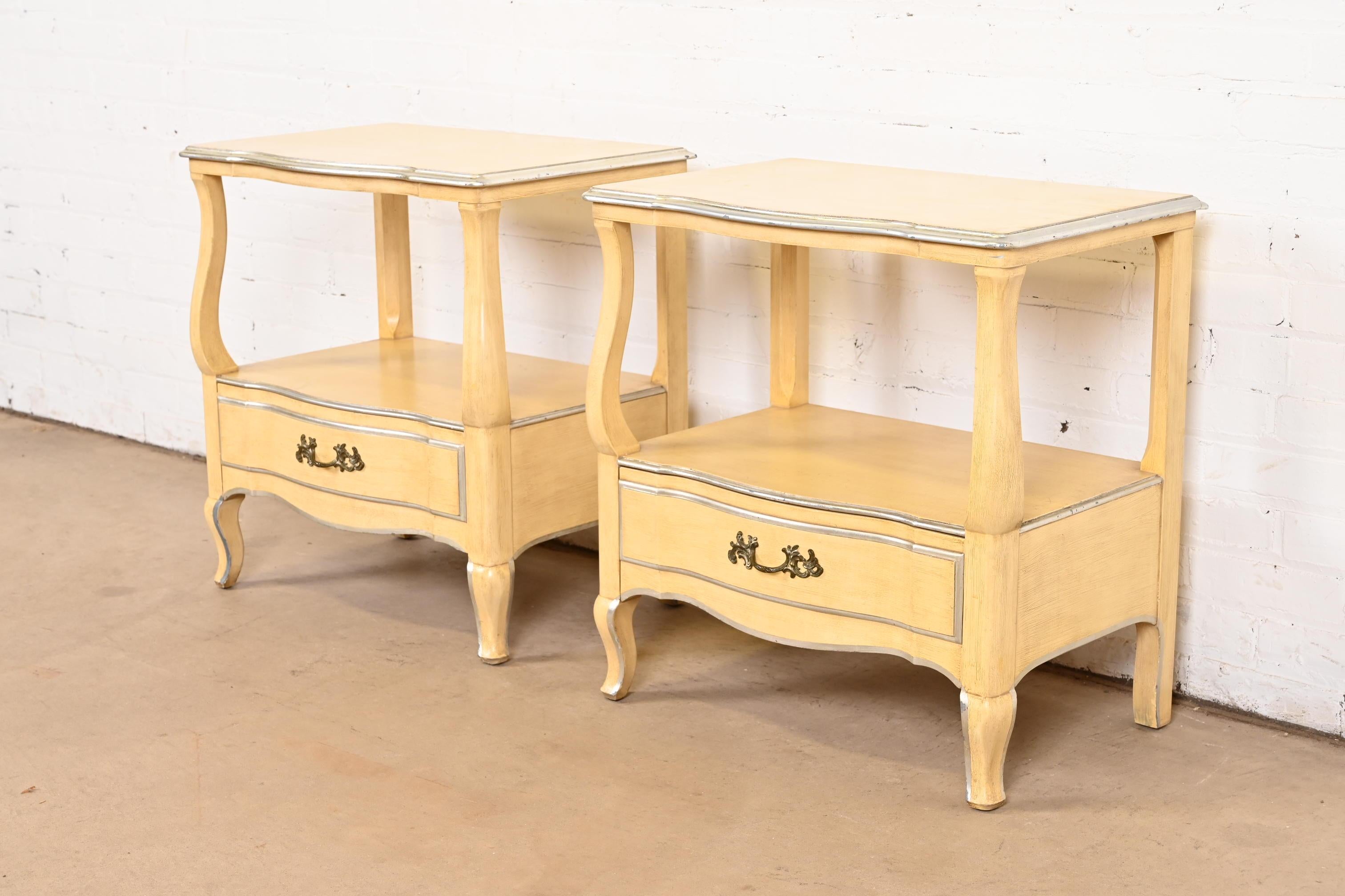 American John Widdicomb French Provincial Louis XV Nightstands, 1950s For Sale