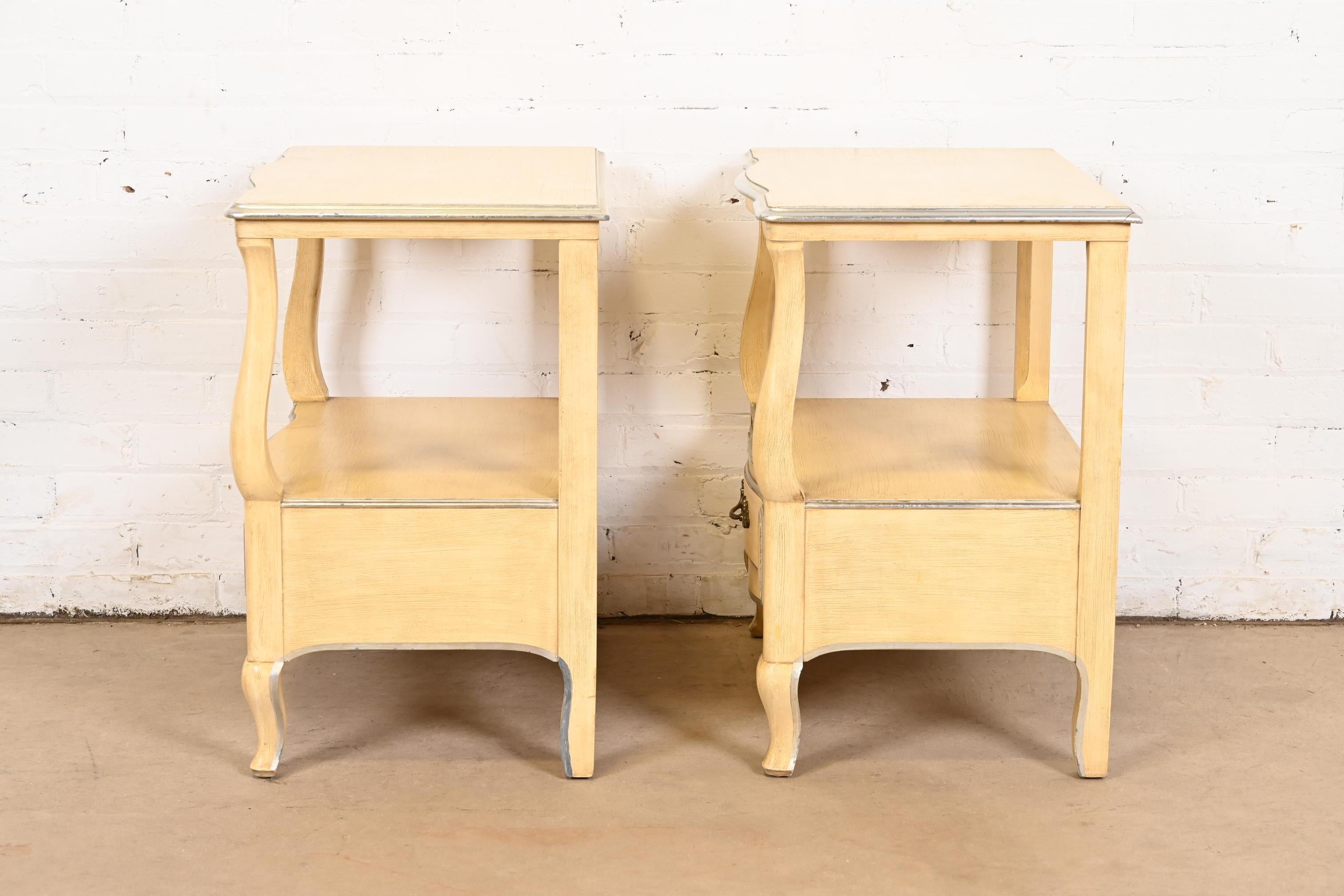 John Widdicomb French Provincial Louis XV Nightstands, 1950s For Sale 3