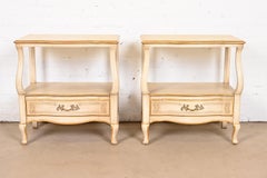 John Widdicomb French Provincial Louis XV Nightstands, Circa 1950s