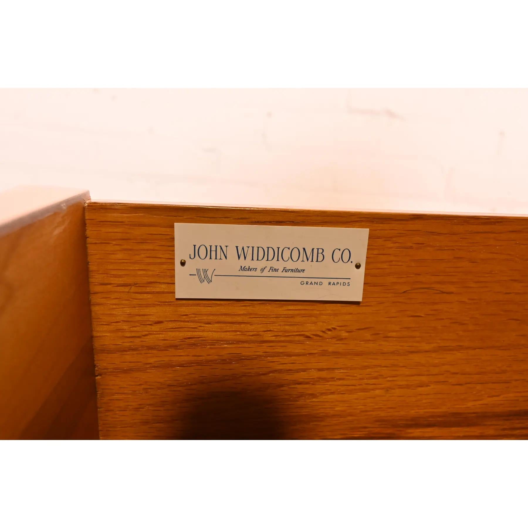 John Widdicomb French Provincial Louis XV Pink Lacquered Highboy Dresser For Sale 3