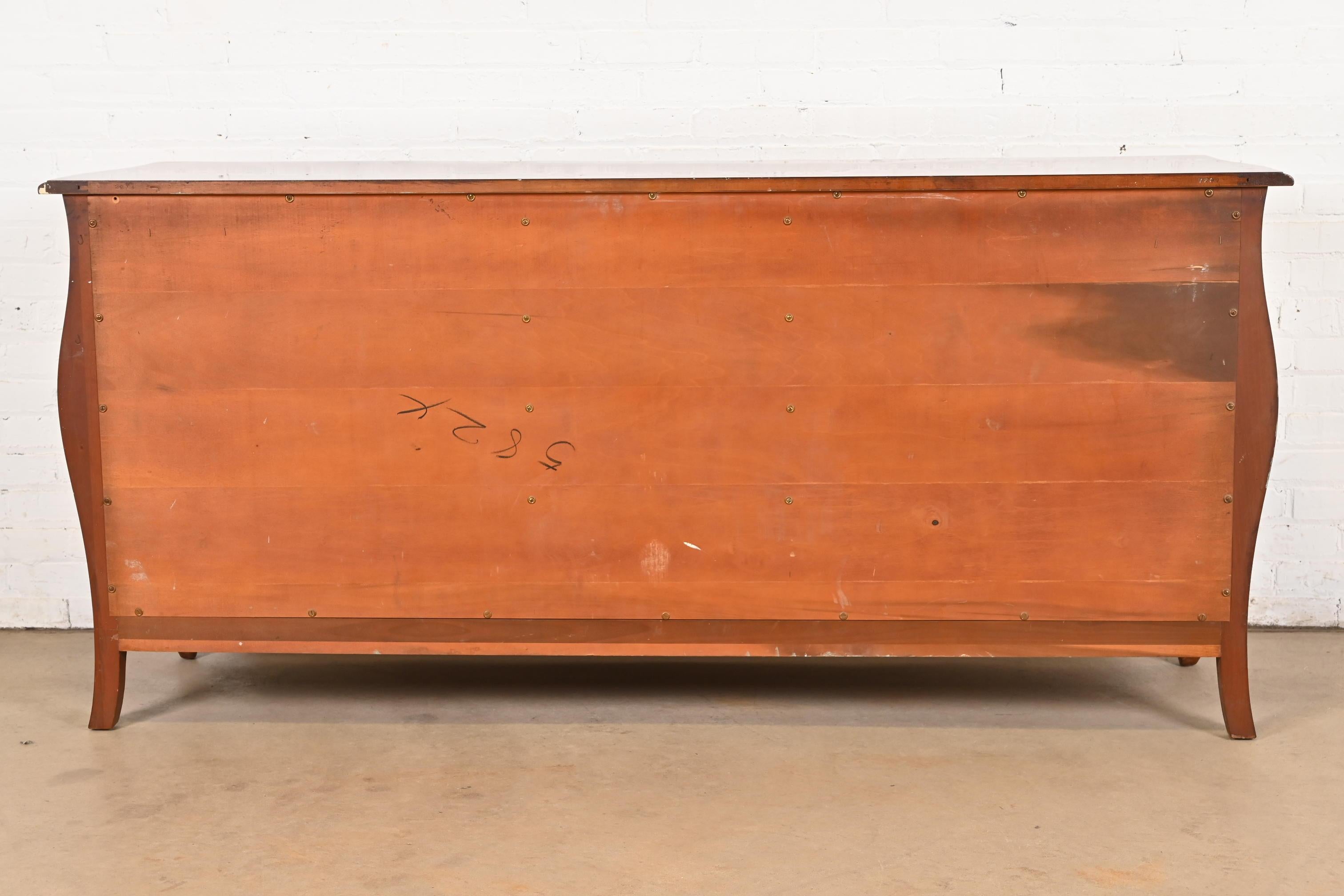 John Widdicomb French Provincial Louis XV Solid Mahogany Nine-Drawer Dresser For Sale 6