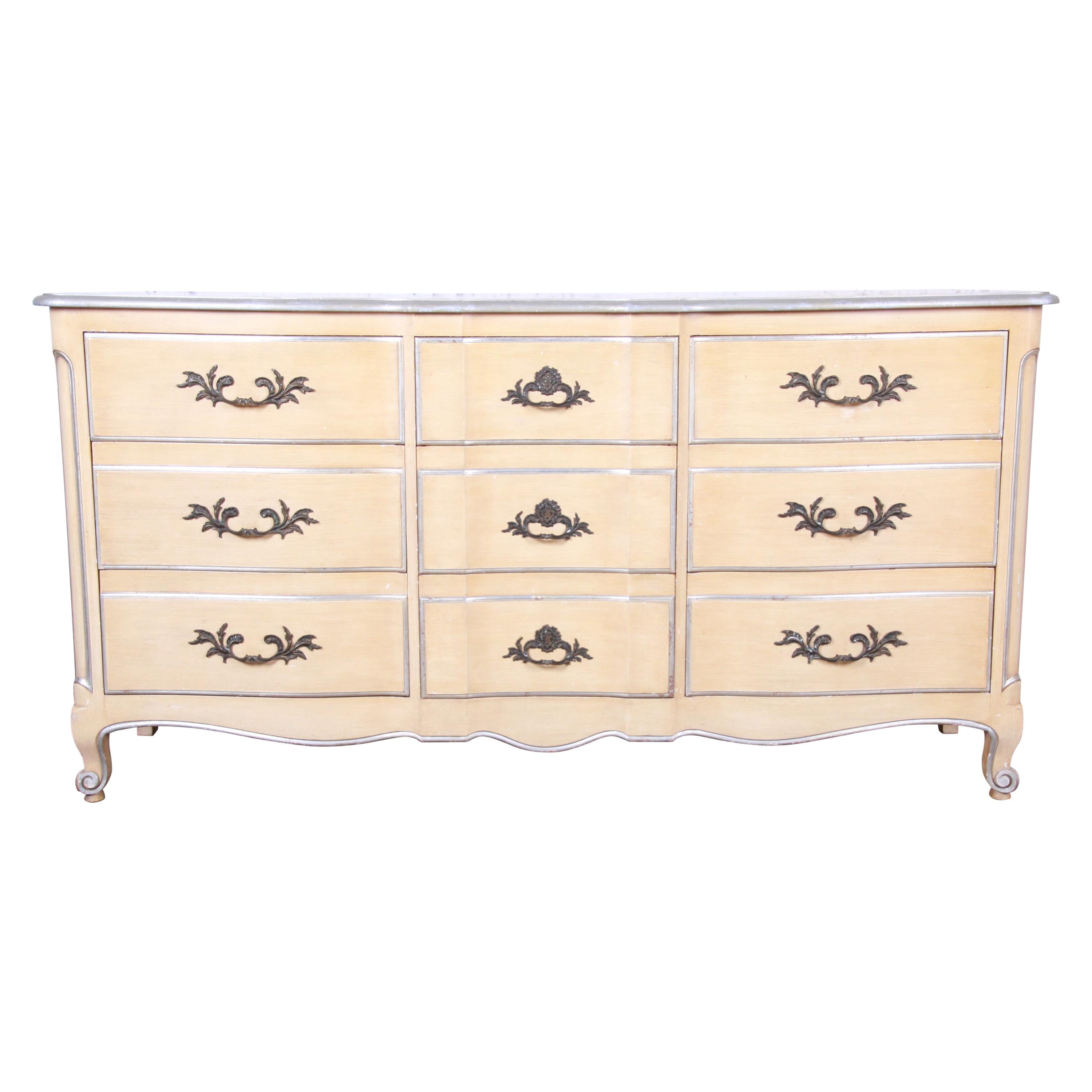 John Widdicomb French Provincial Louis XV Style Long Dresser or Credenza