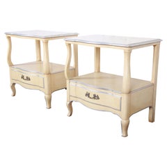 Used John Widdicomb French Provincial Louis XV Style Nightstands, Pair