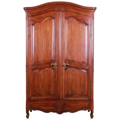 John Widdicomb French Provincial Louis XV Style Walnut Armoire Dresser