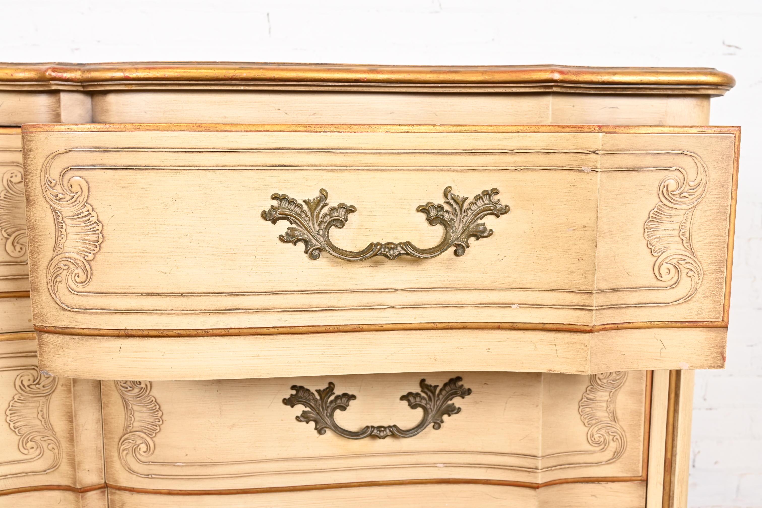 John Widdicomb French Provincial Louis XV Triple Dresser or Credenza, 1950s For Sale 5