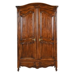 John Widdicomb French Provincial Louis XV Walnut Armoire Dresser, Circa 1960s