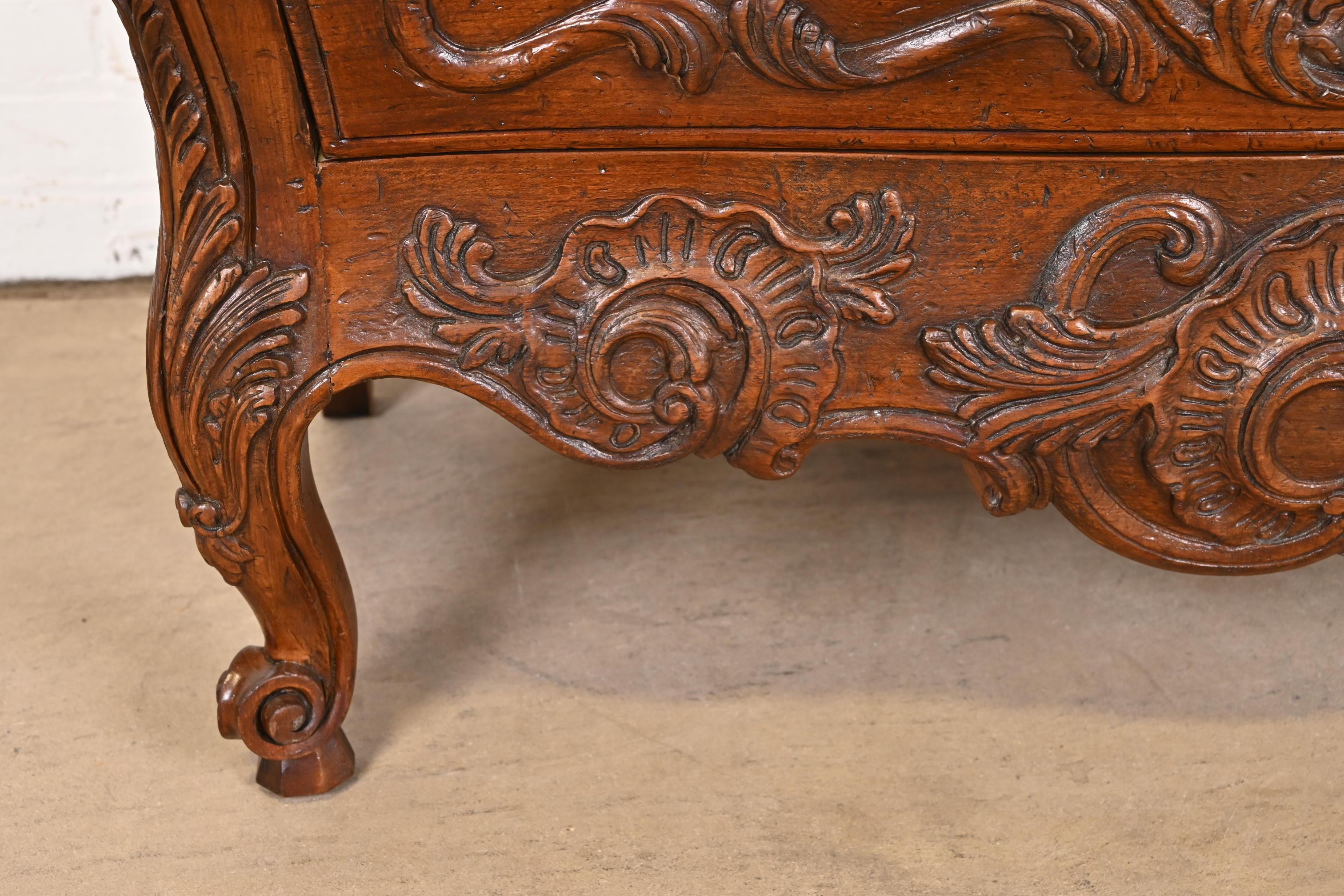 John Widdicomb French Provincial Louis XV Walnut Commode or Chest of Drawers 5
