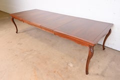 John Widdicomb French Provincial Louis XV Walnut Dining Table, Newly Refinished